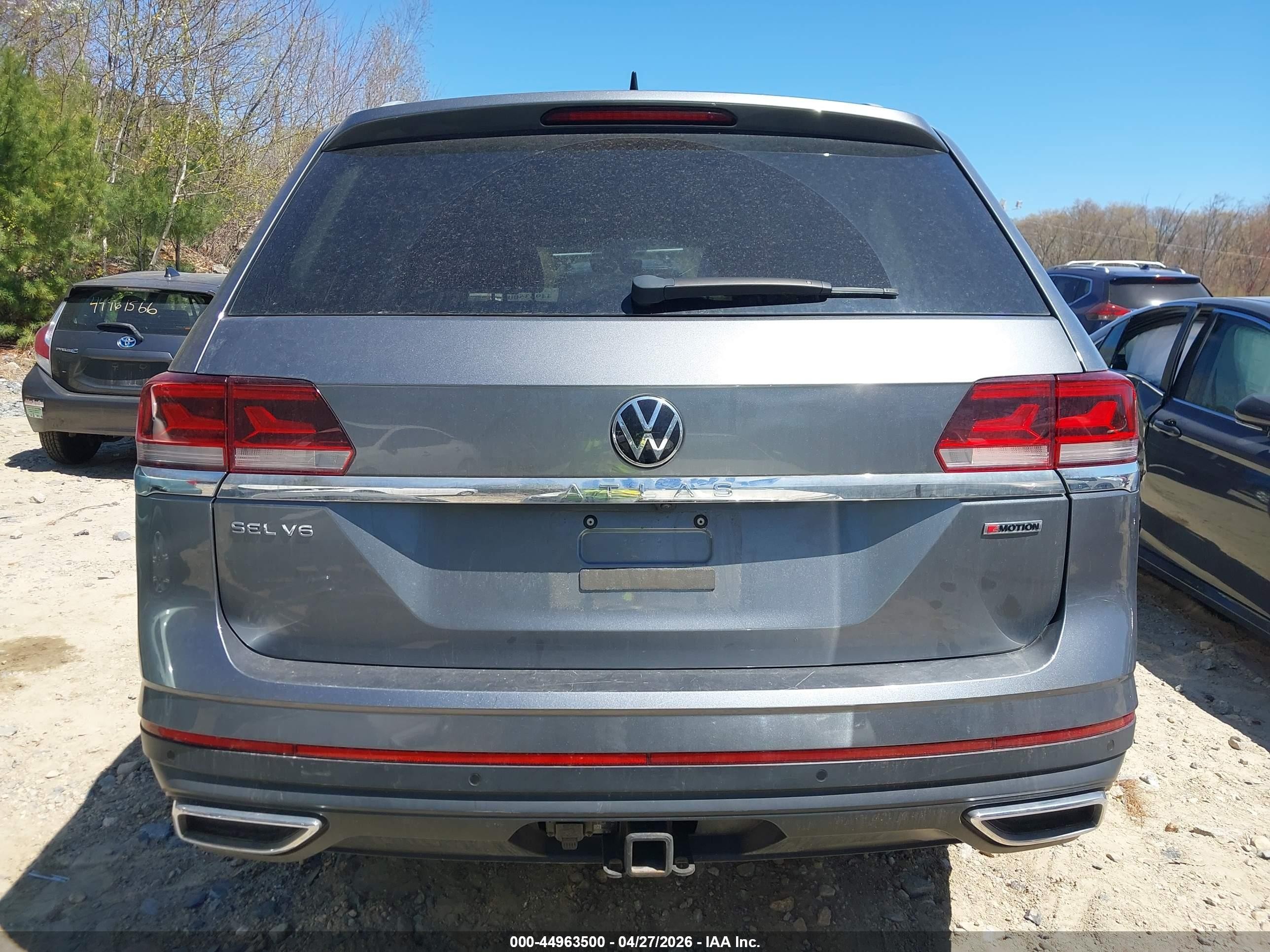2021 Volkswagen Atlas 3.6l V6 Sel Premium Серый vin: 1V2TR2CA4MC571934