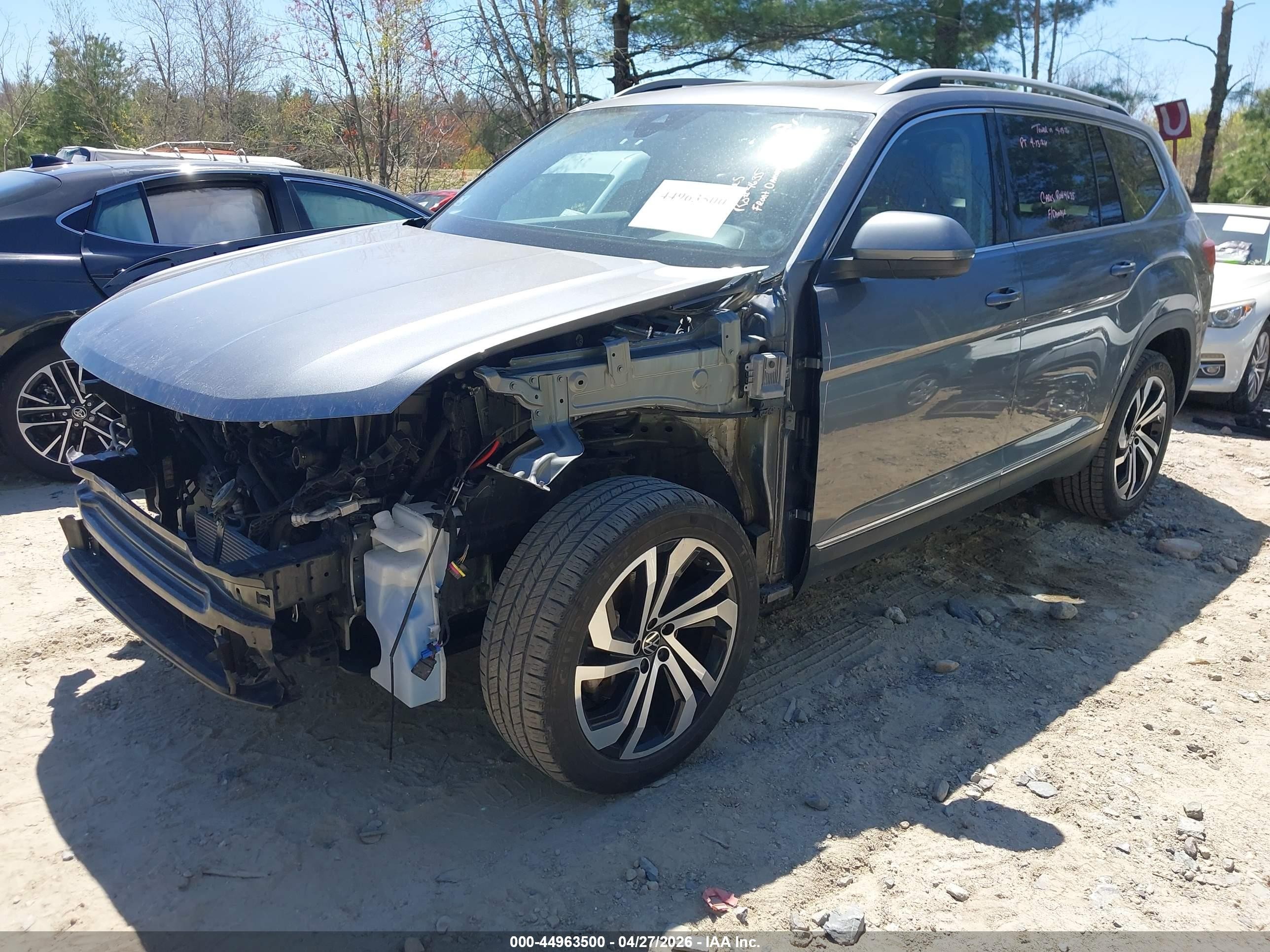 2021 Volkswagen Atlas 3.6l V6 Sel Premium Серый vin: 1V2TR2CA4MC571934