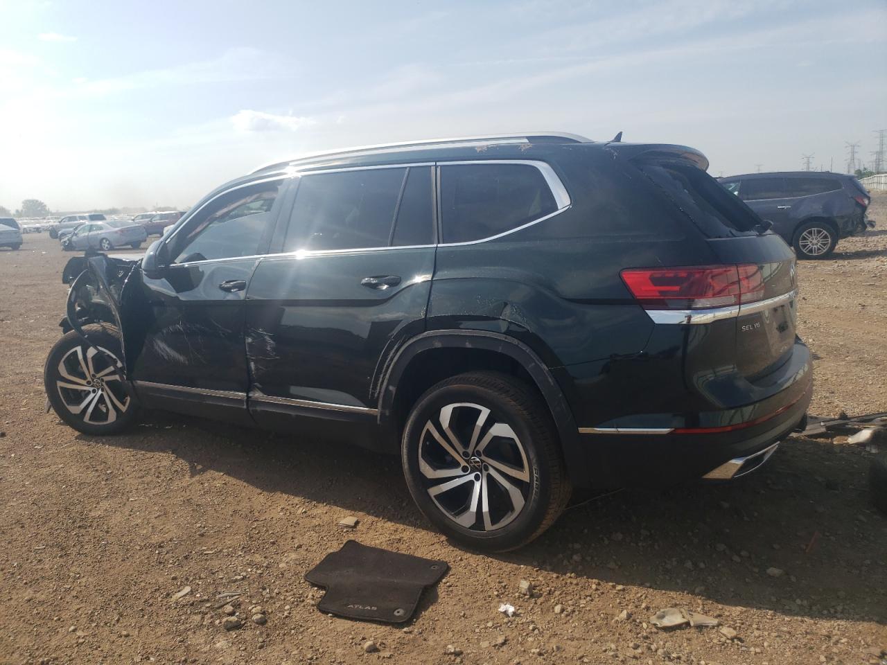 2021 Volkswagen Atlas Sel Premium Черный vin: 1V2TR2CA7MC572253