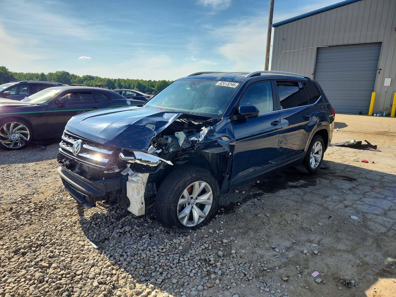 2019 Volkswagen Atlas Se Blue vin: 1V2UR2CAXKC565802