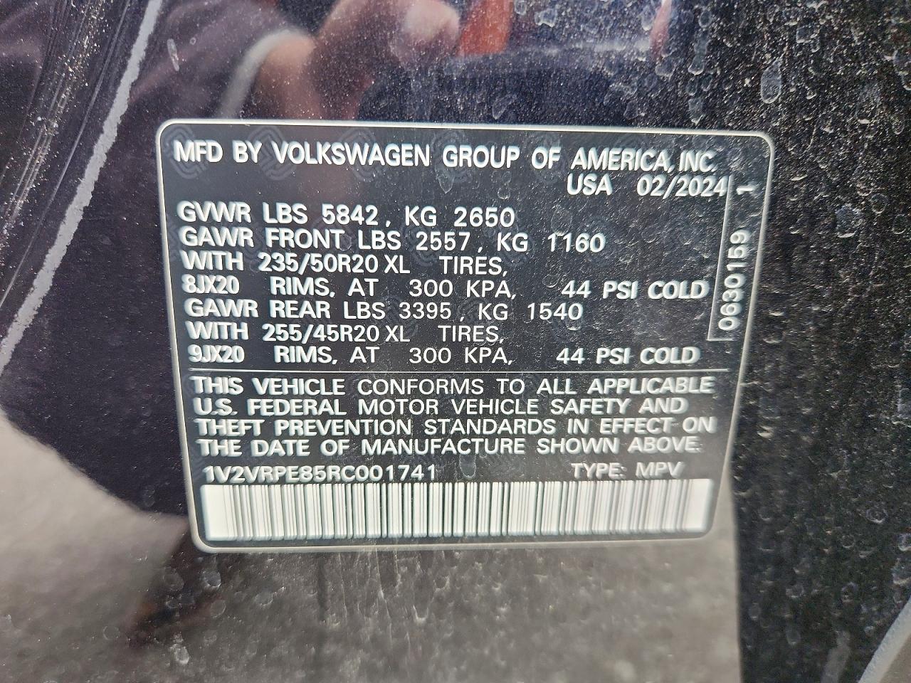 2024 Volkswagen Id.4 Pro S Black vin: 1V2VRPE85RC001741