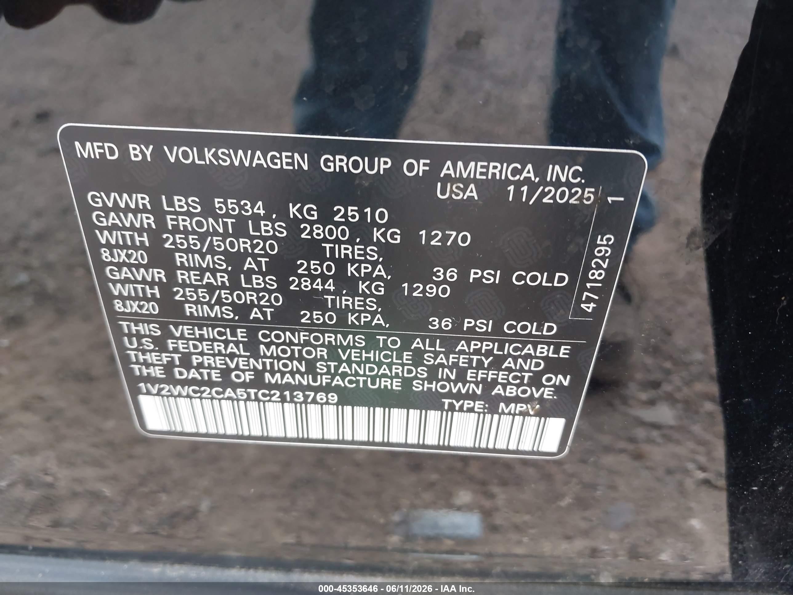 2026 Volkswagen Atlas Cross Sport Se With Technology Black vin: 1V2WC2CA5TC213769