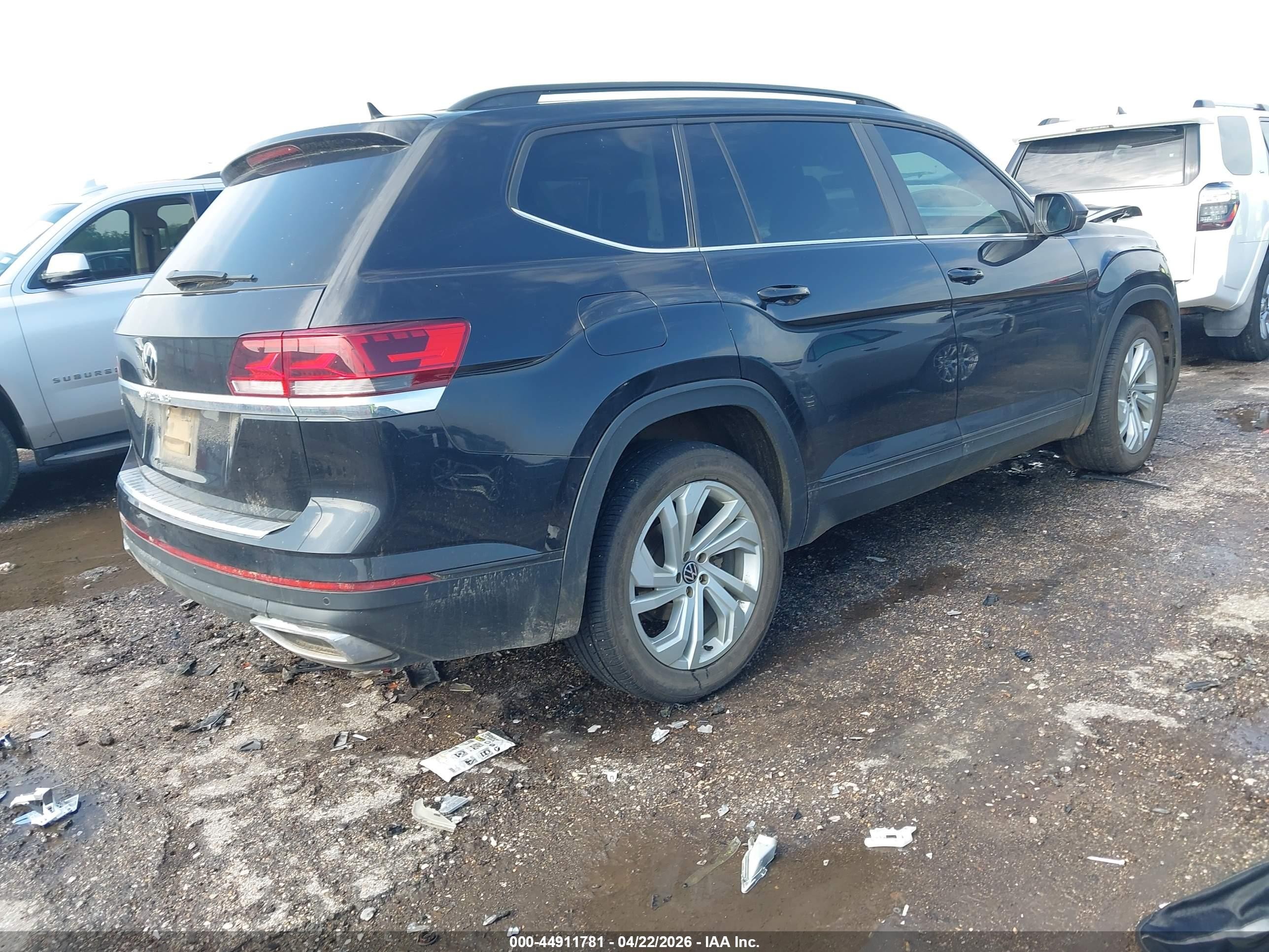 2022 Volkswagen Atlas 2.0t Se W/technology Black vin: 1V2WP2CA2NC541125