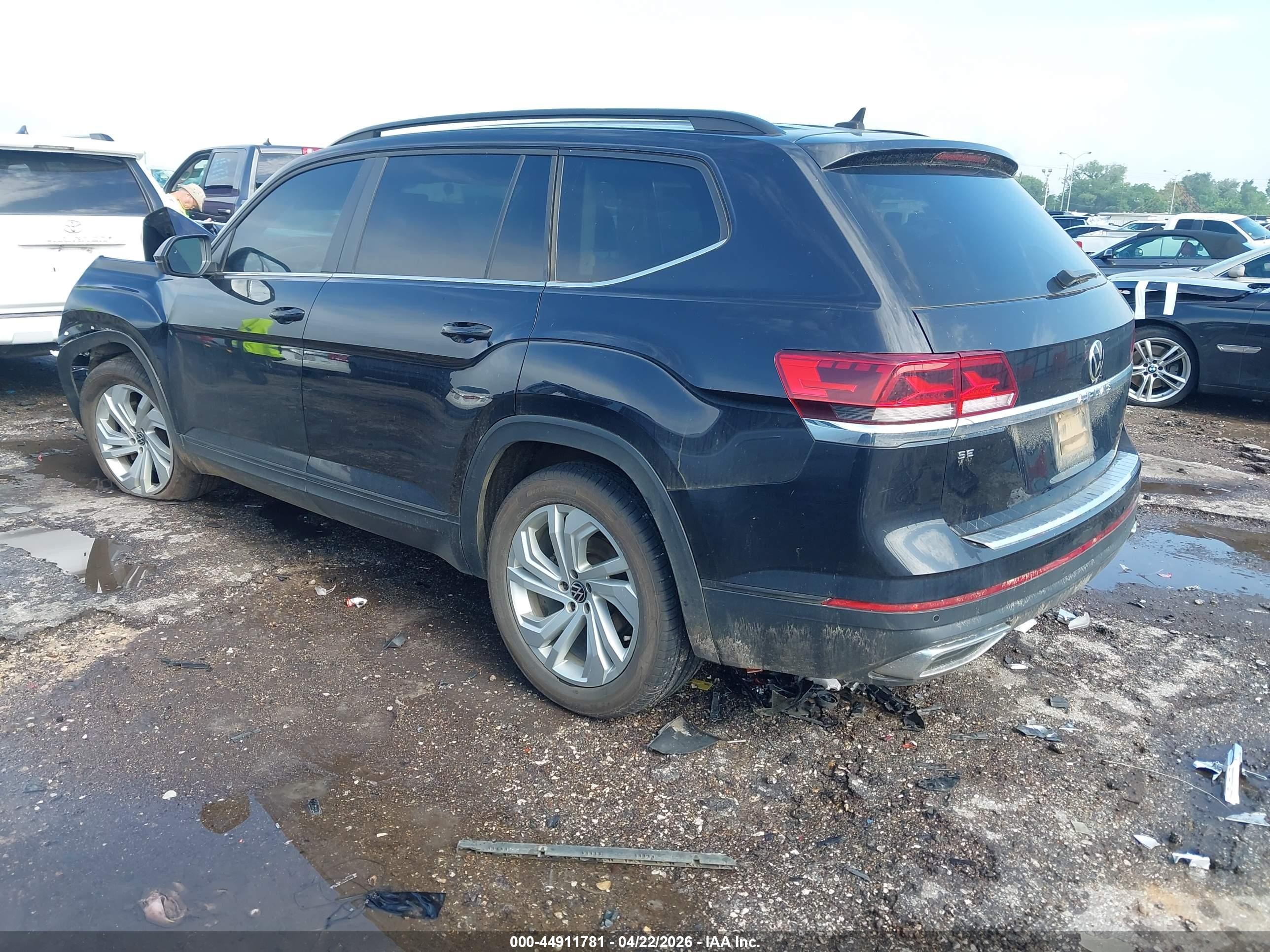 2022 Volkswagen Atlas 2.0t Se W/technology Black vin: 1V2WP2CA2NC541125