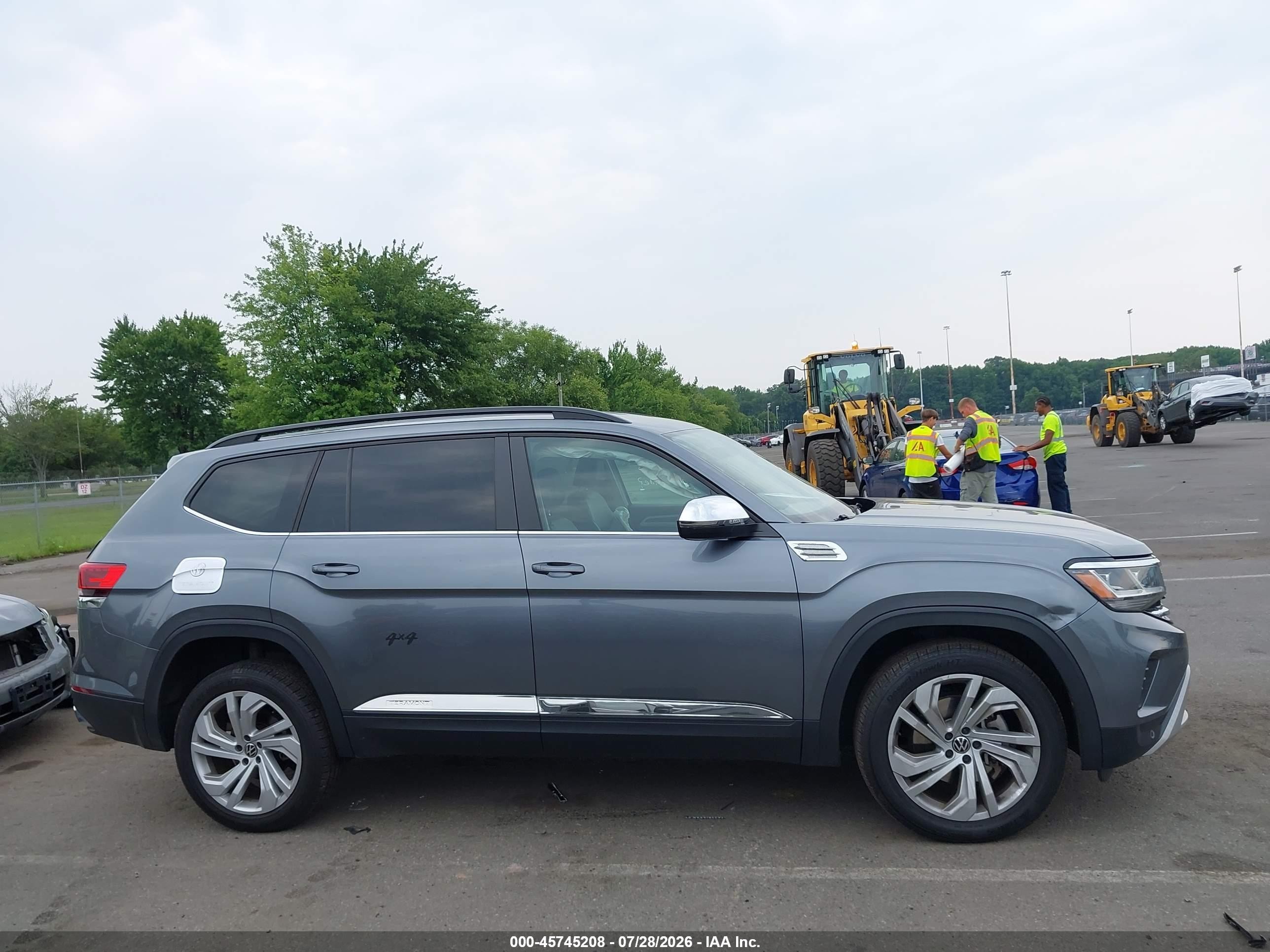 2021 Volkswagen Atlas 3.6l V6 Se W/technology Серый vin: 1V2WR2CA0MC584029