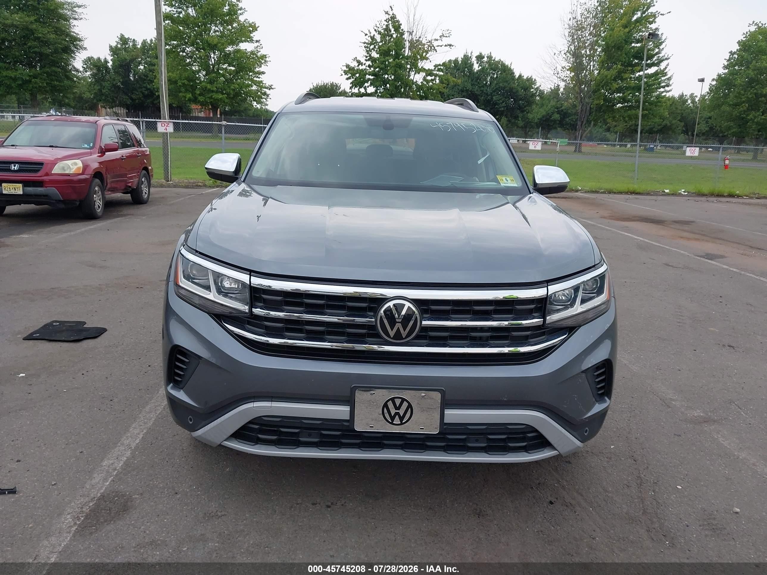 2021 Volkswagen Atlas 3.6l V6 Se W/technology Серый vin: 1V2WR2CA0MC584029