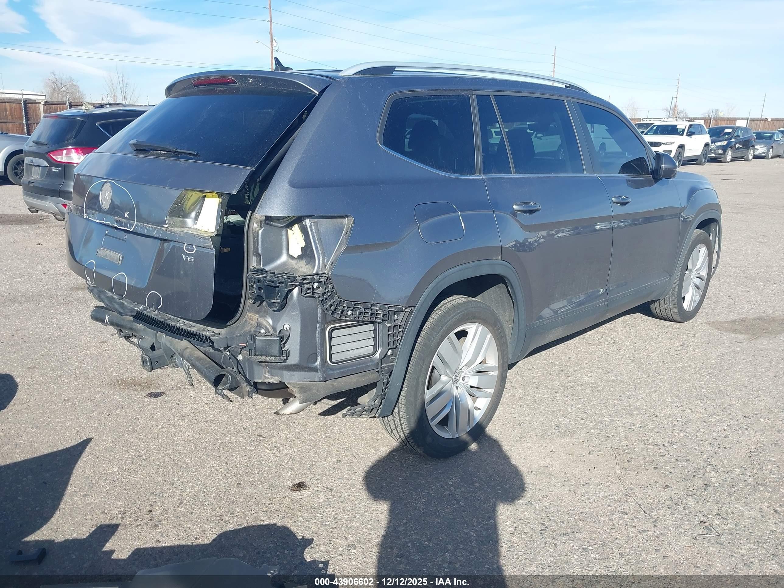 2019 Volkswagen Atlas 3.6l V6 Se W/technology Серый vin: 1V2WR2CA2KC622485