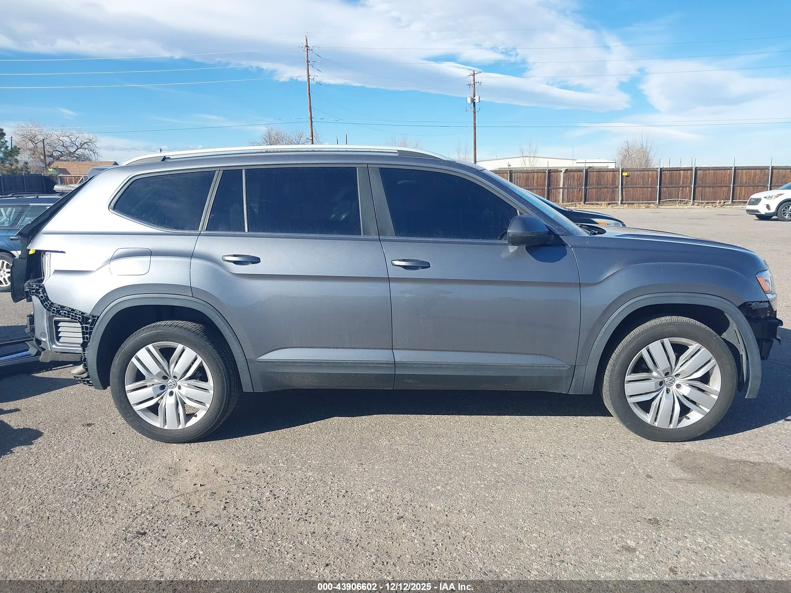 2019 Volkswagen Atlas 3.6l V6 Se W/technology Серый vin: 1V2WR2CA2KC622485