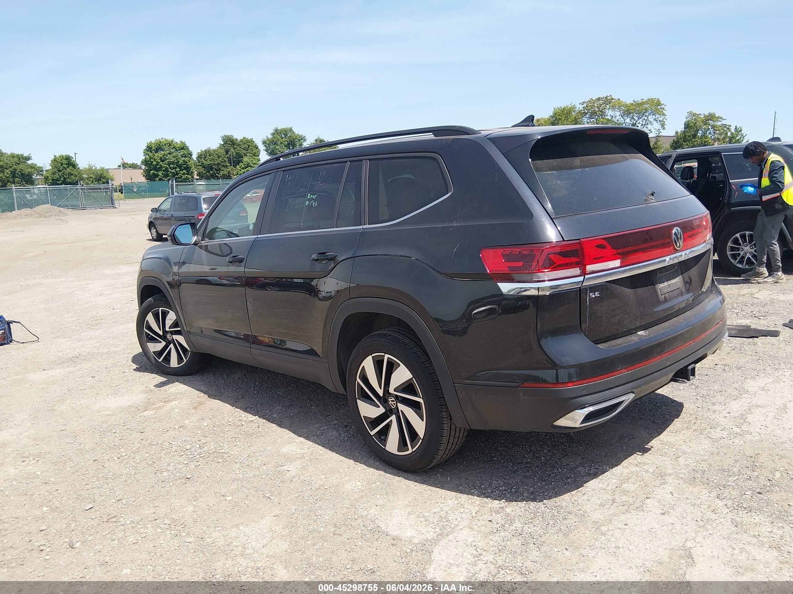 2024 Volkswagen Atlas 2.0t Se W/technology Black vin: 1V2WR2CA5RC570070