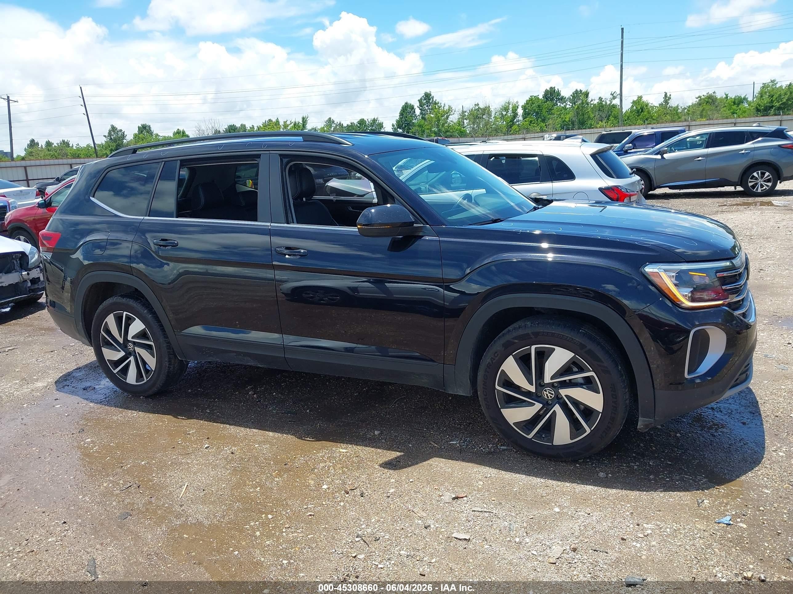 2025 Volkswagen Atlas 2.0t Se W/technology Черный vin: 1V2WR2CA9SC505793