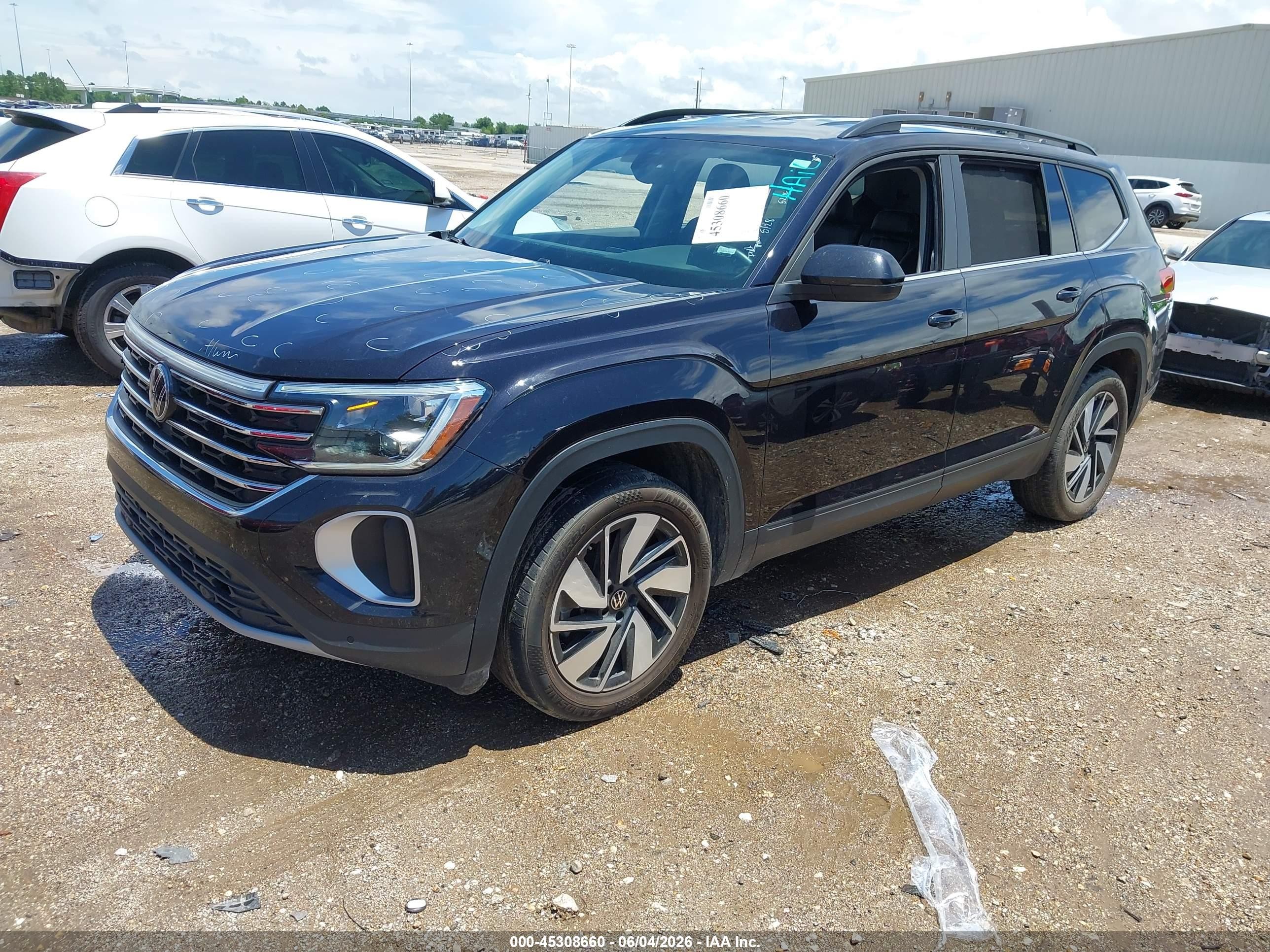 2025 Volkswagen Atlas 2.0t Se W/technology Черный vin: 1V2WR2CA9SC505793
