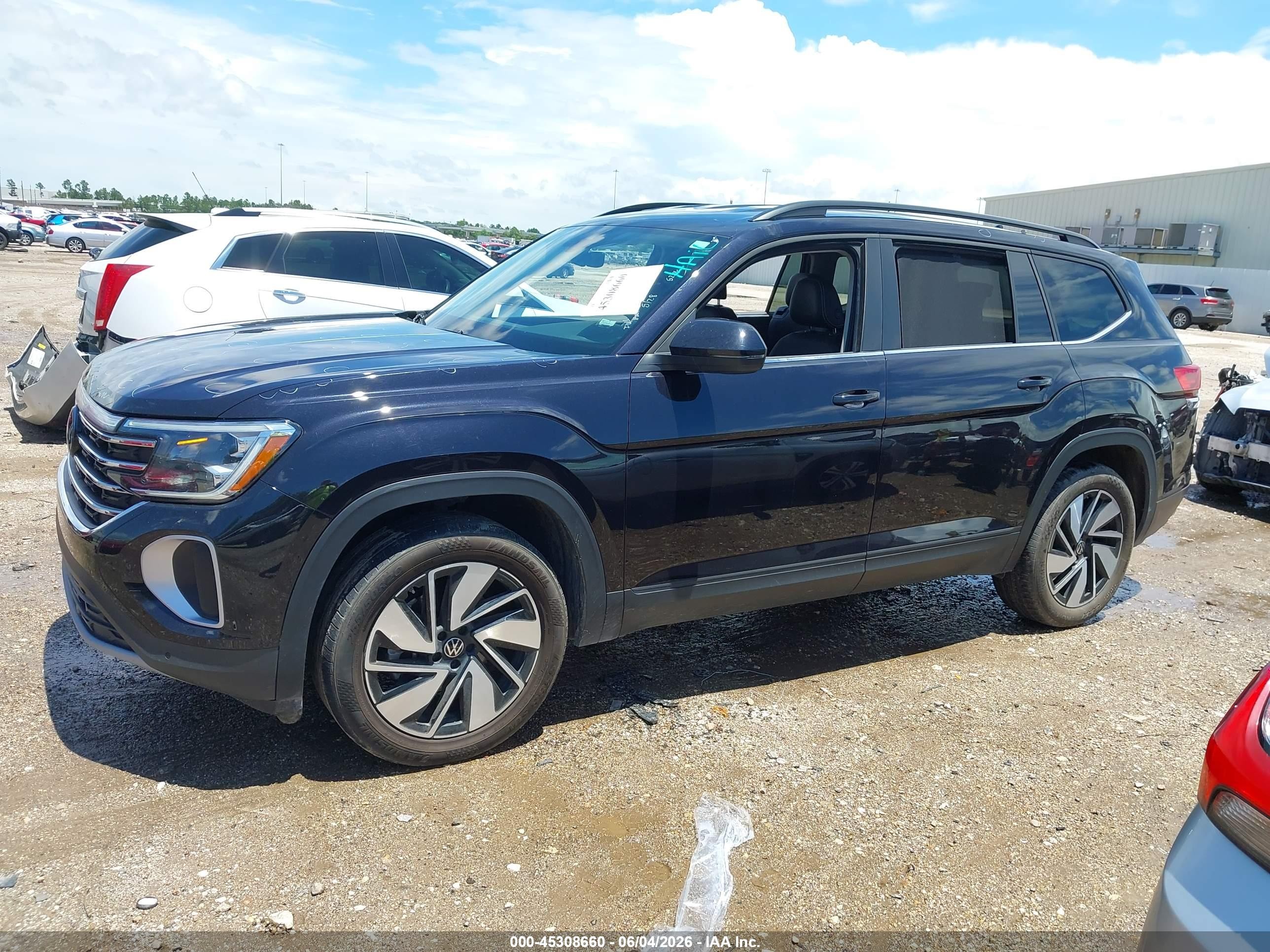 2025 Volkswagen Atlas 2.0t Se W/technology Черный vin: 1V2WR2CA9SC505793