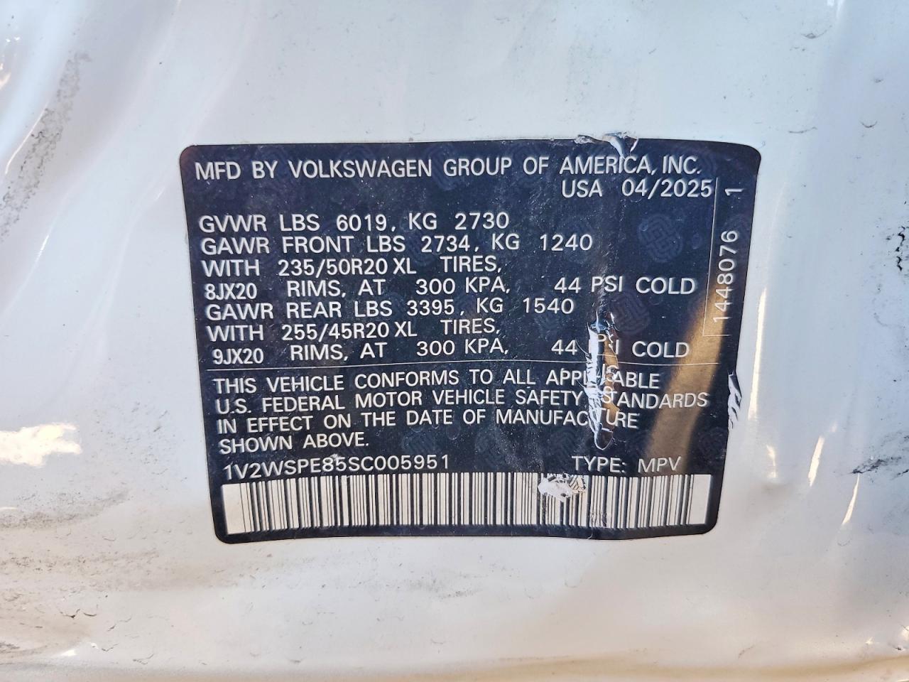 2025 Volkswagen Id.4 Pro S White vin: 1V2WSPE85SC005951