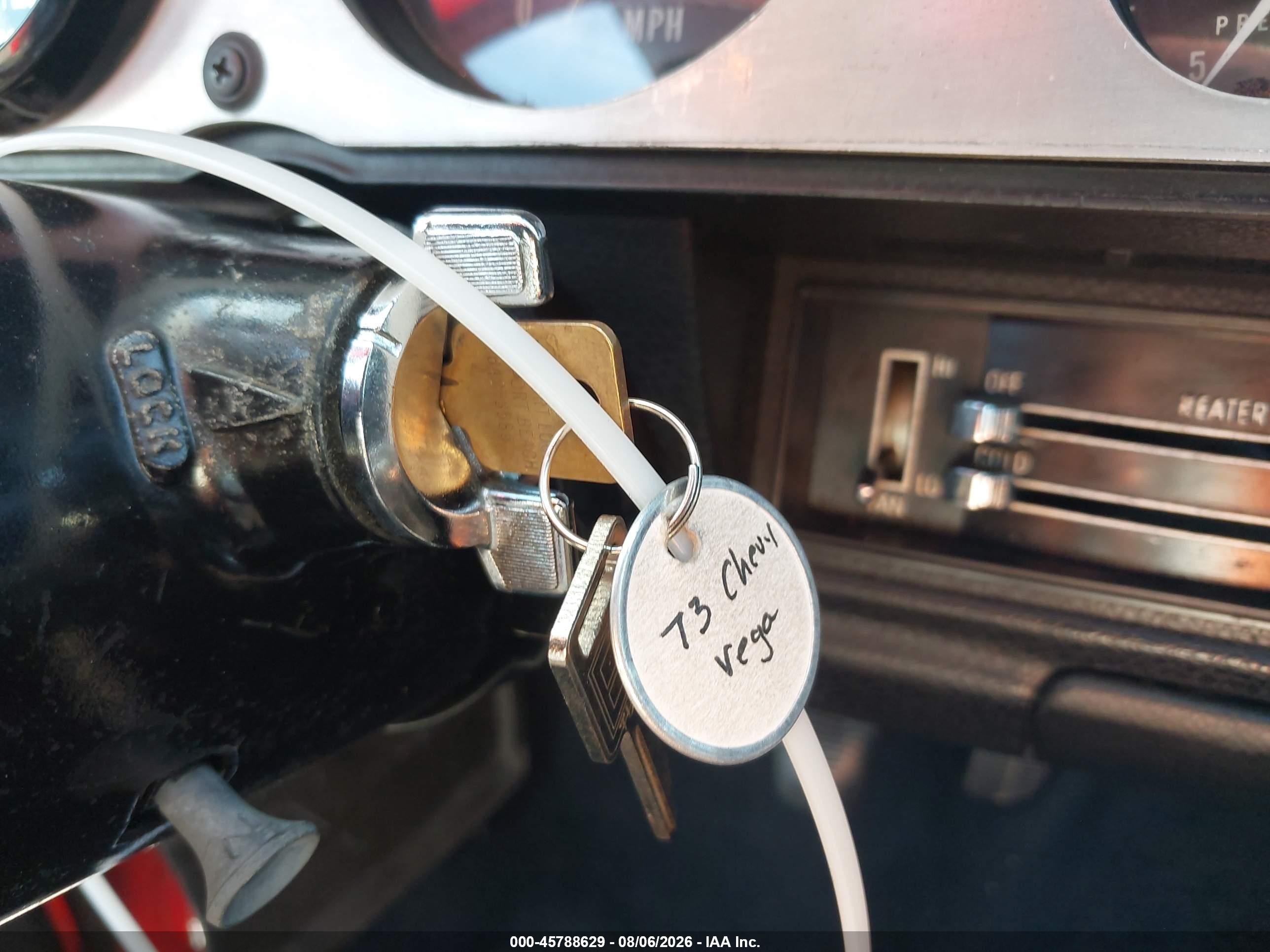 1973 Chevrolet Vega Красный vin: 1V77B3U356379