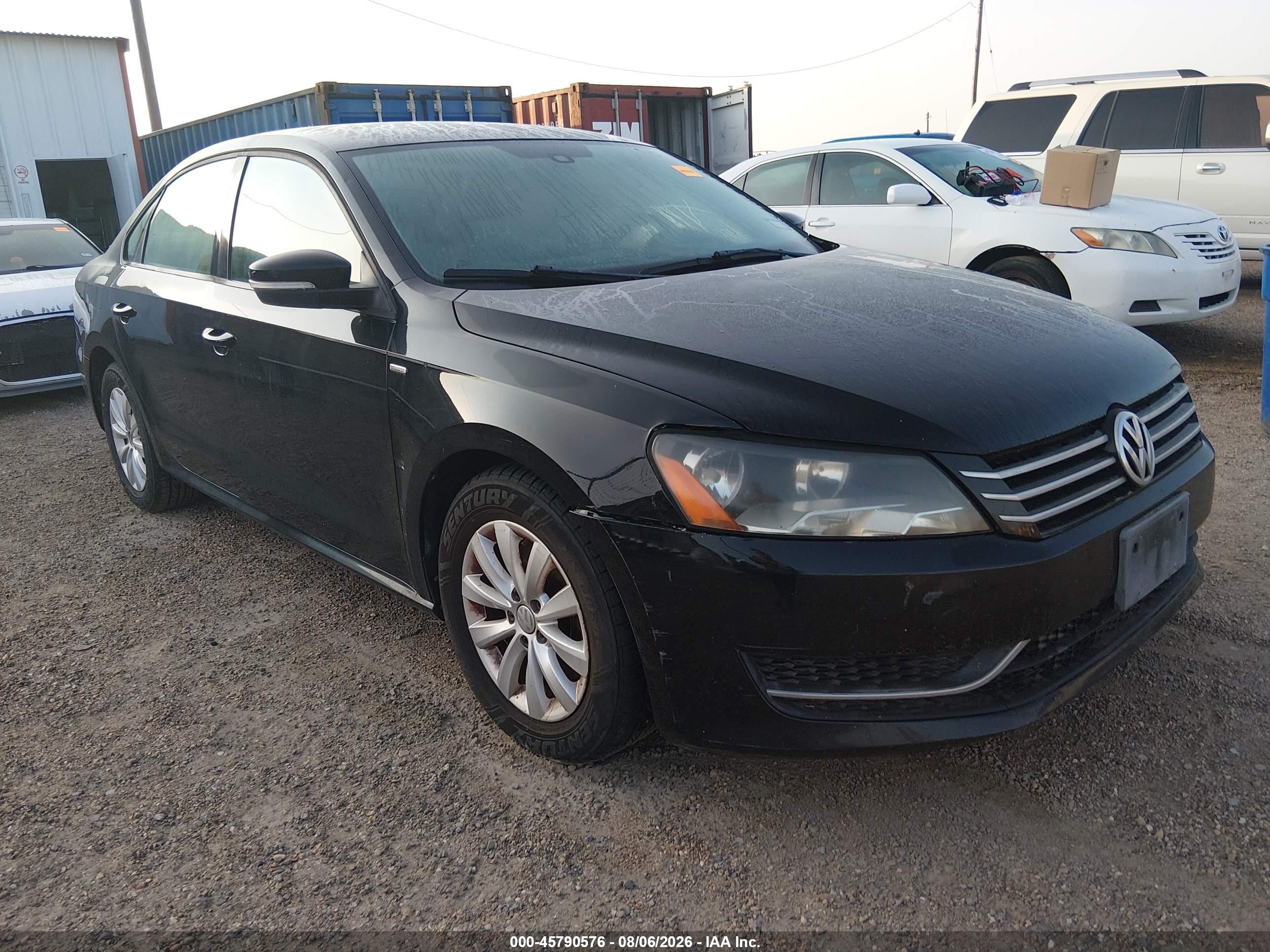 2013 Volkswagen Passat 2.5l Wolfsburg Edition Black vin: 1VWAH7A30DC142963