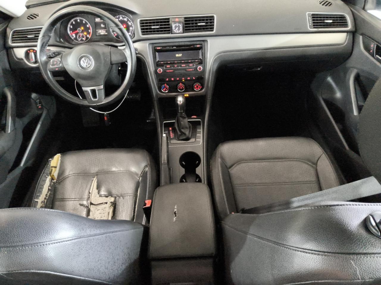 2014 Volkswagen Passat S Black vin: 1VWAH7A31EC018900 Damage: Front Center Armrest, Cut, 2 To 3 Inches