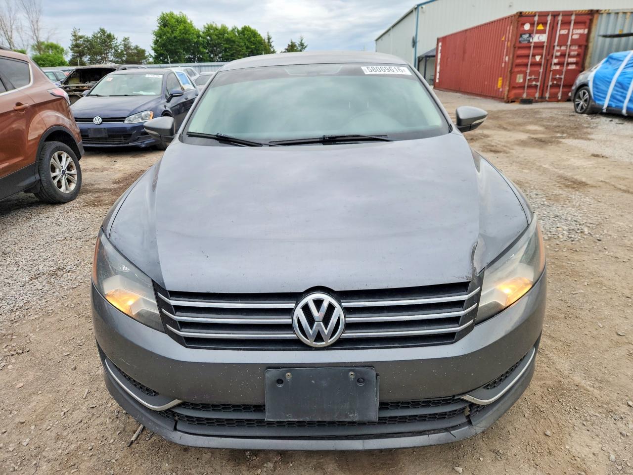 2012 Volkswagen Passat S Gray vin: 1VWAH7A32CC053362