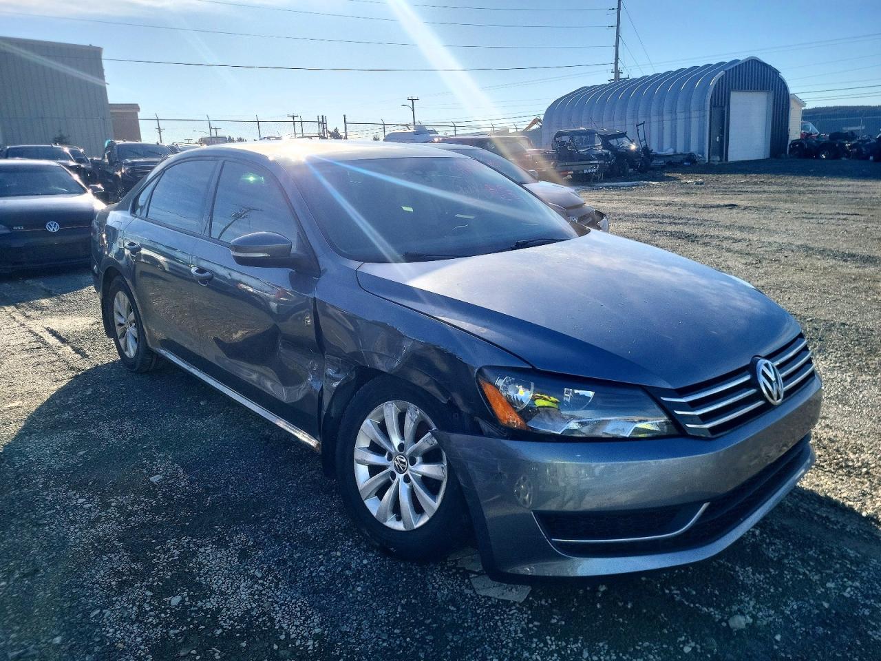 2013 Volkswagen Passat S Gray vin: 1VWAH7A34DC006030