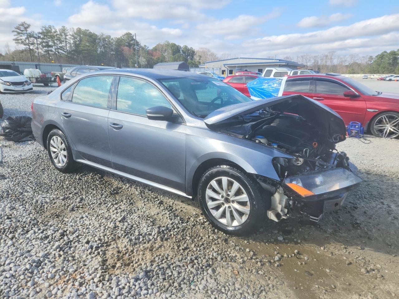 2013 Volkswagen Passat S Gray vin: 1VWAH7A35DC120201