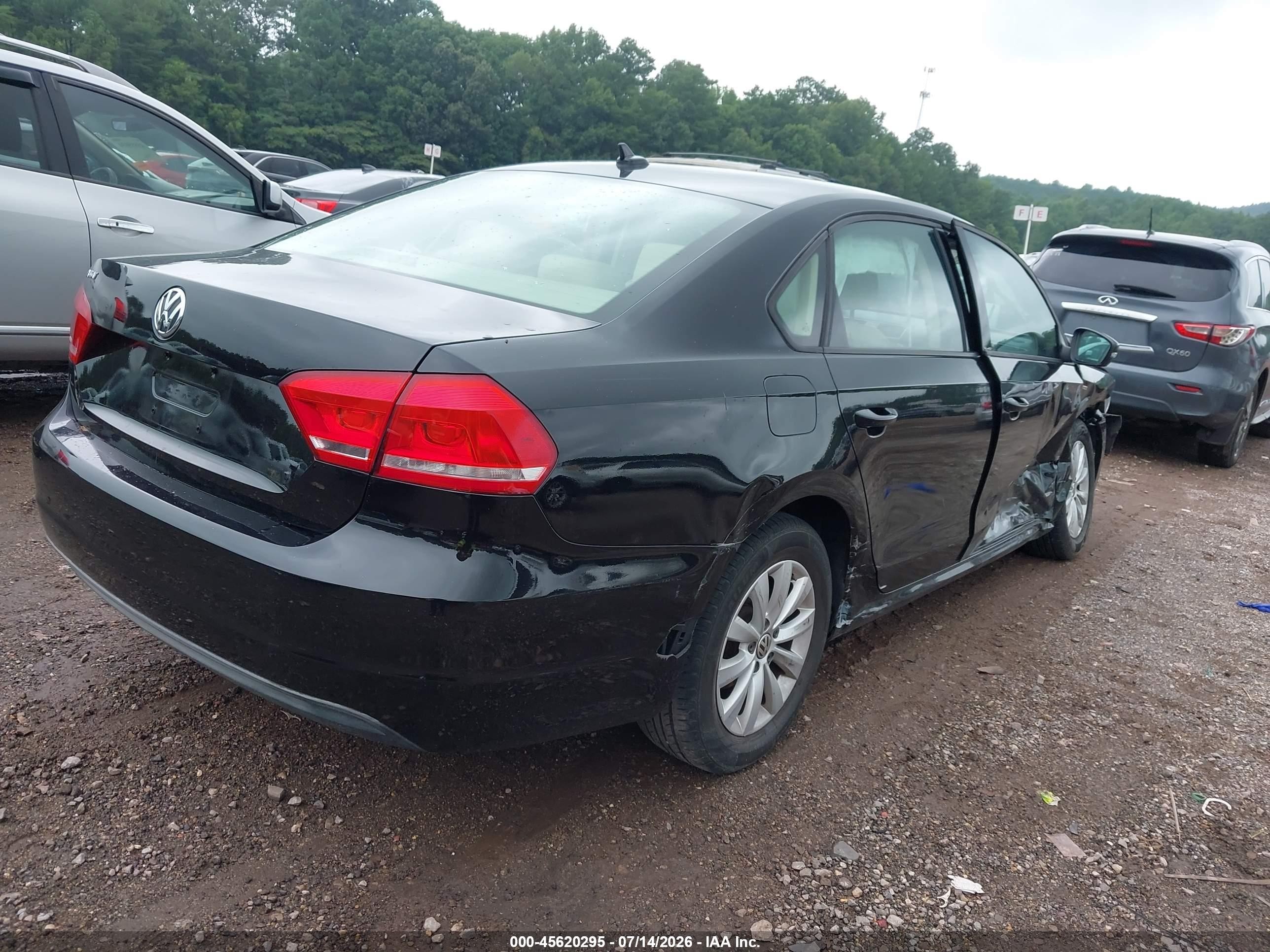 2013 Volkswagen Passat 2.5l Wolfsburg Edition Black vin: 1VWAH7A35DC144854
