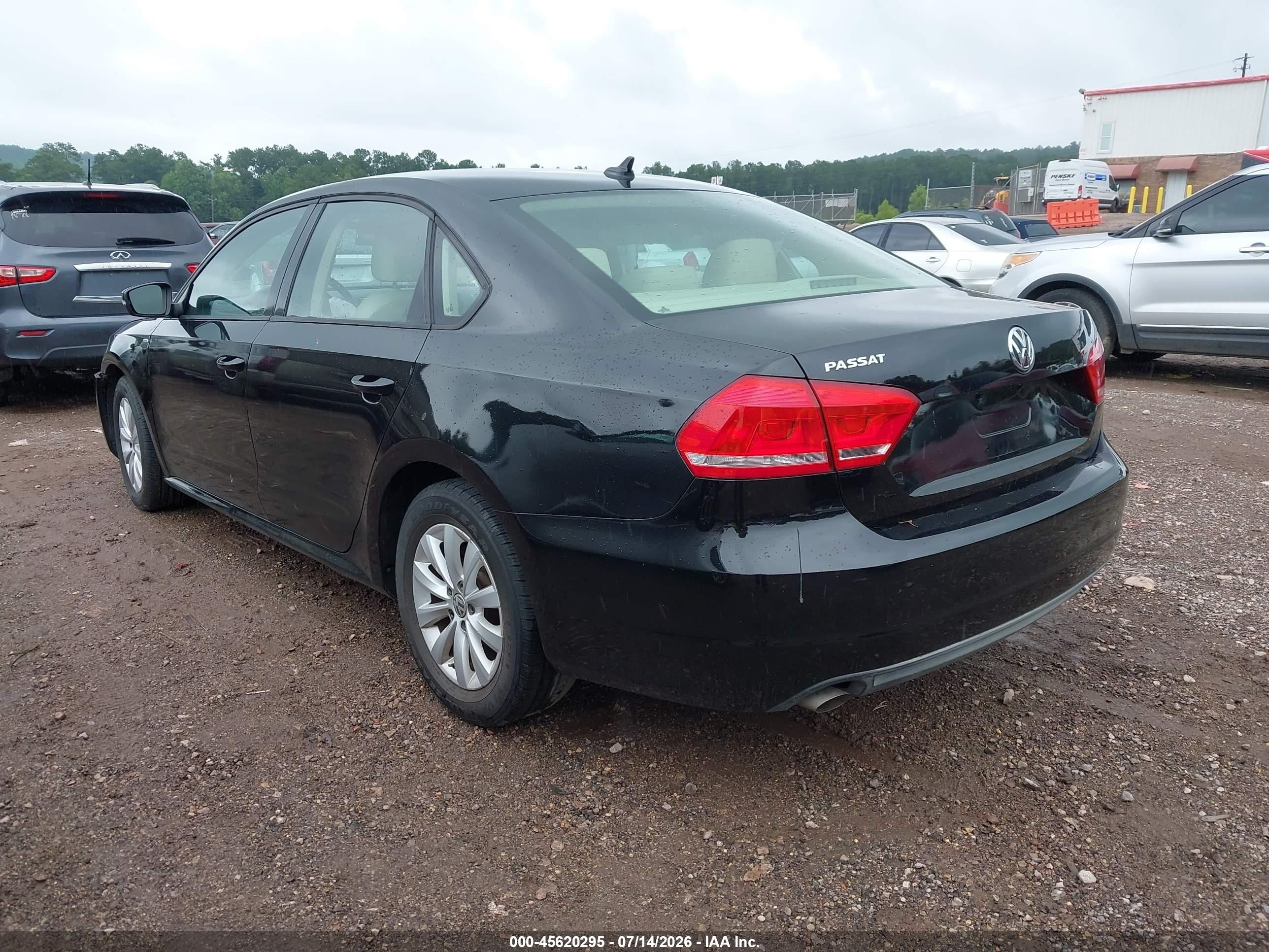 2013 Volkswagen Passat 2.5l Wolfsburg Edition Black vin: 1VWAH7A35DC144854