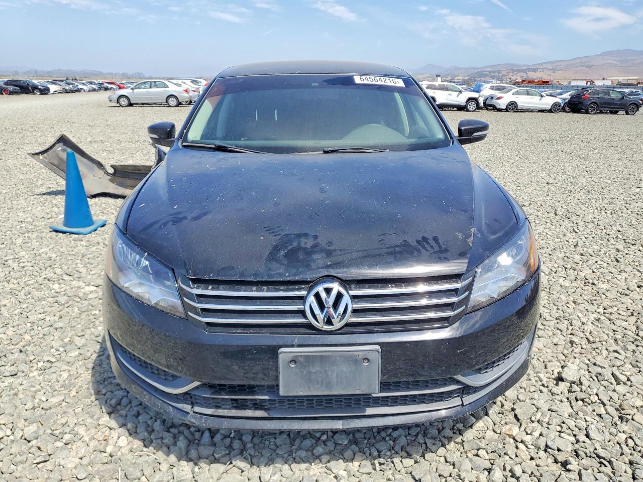 2014 Volkswagen Passat S Black vin: 1VWAH7A36EC007214
