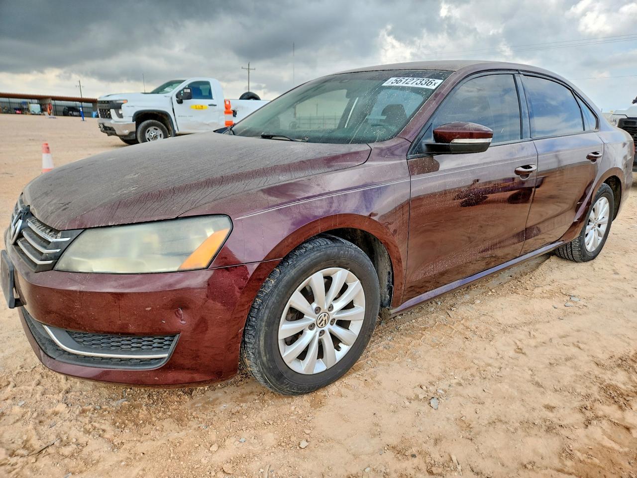 2013 Volkswagen Passat S Burgundy vin: 1VWAH7A37DC052225