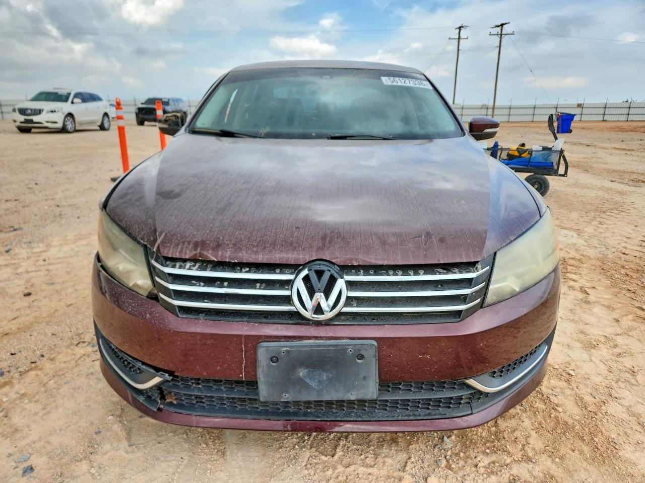 2013 Volkswagen Passat S Burgundy vin: 1VWAH7A37DC052225