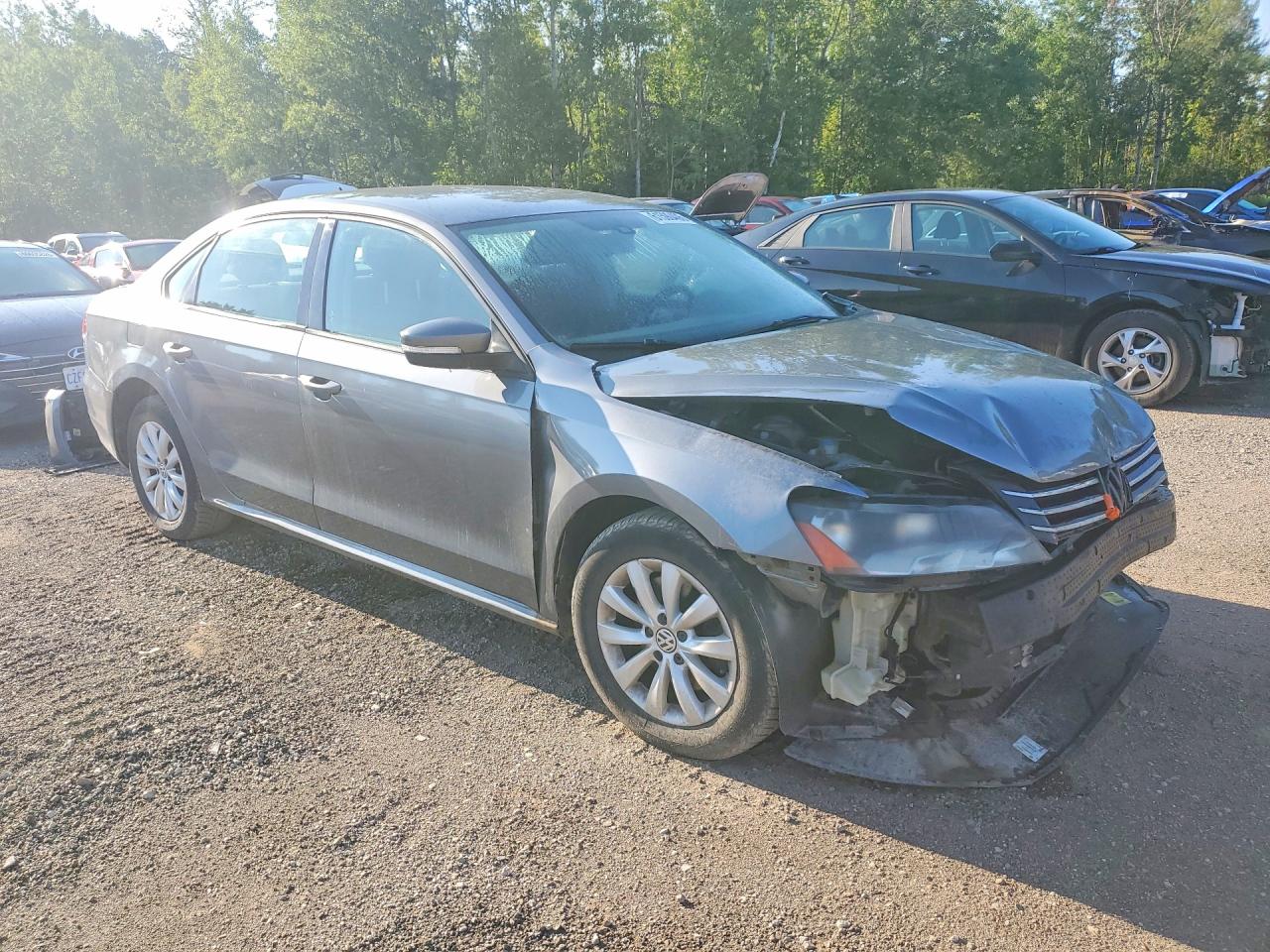 2013 Volkswagen Passat S Gray vin: 1VWAH7A39DC091706