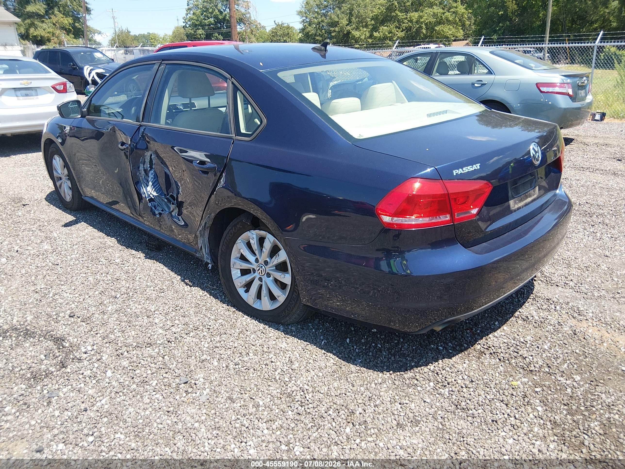 2013 Volkswagen Passat 2.5l Wolfsburg Edition Blue vin: 1VWAH7A39DC146977