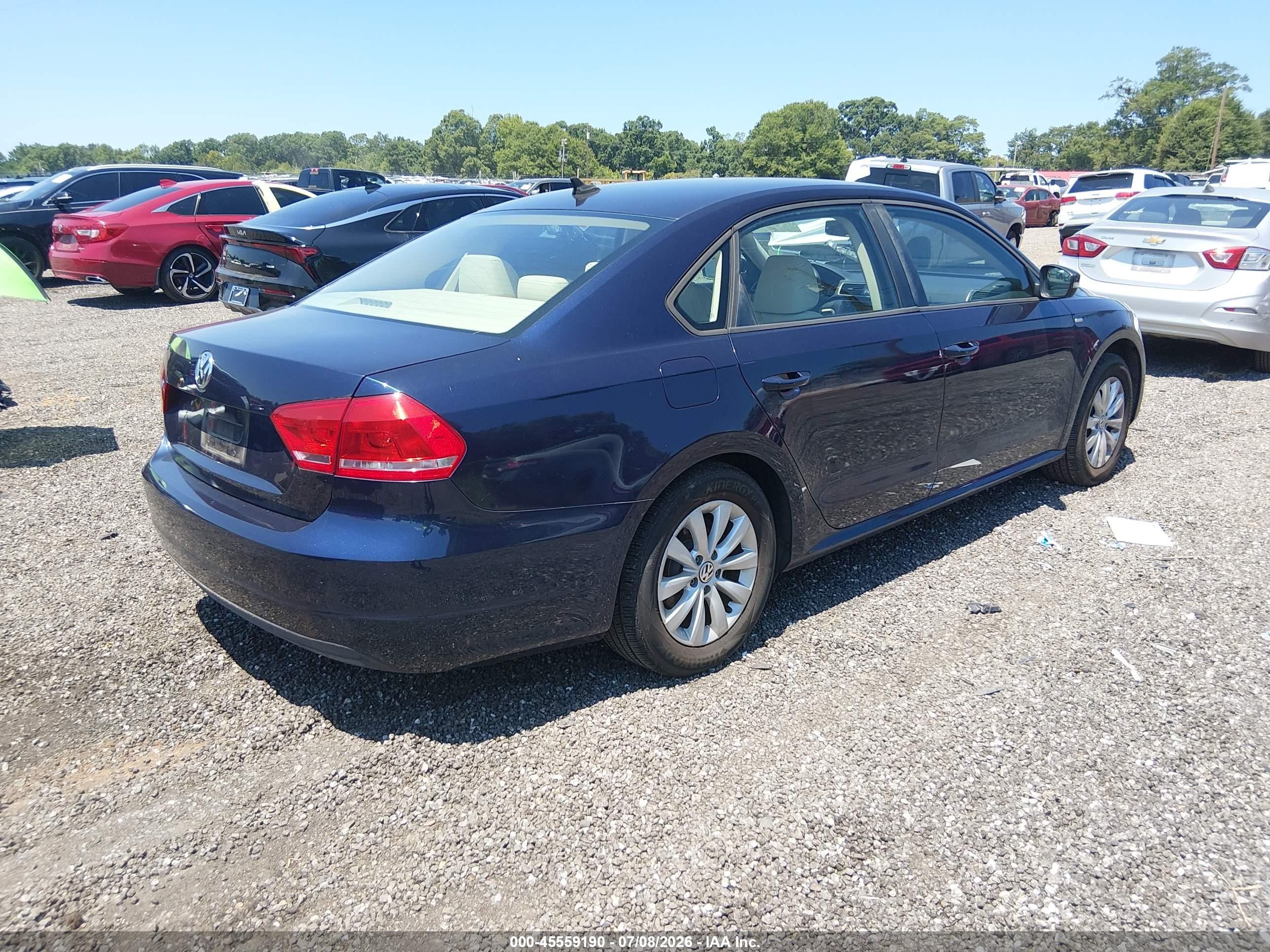 2013 Volkswagen Passat 2.5l Wolfsburg Edition Blue vin: 1VWAH7A39DC146977