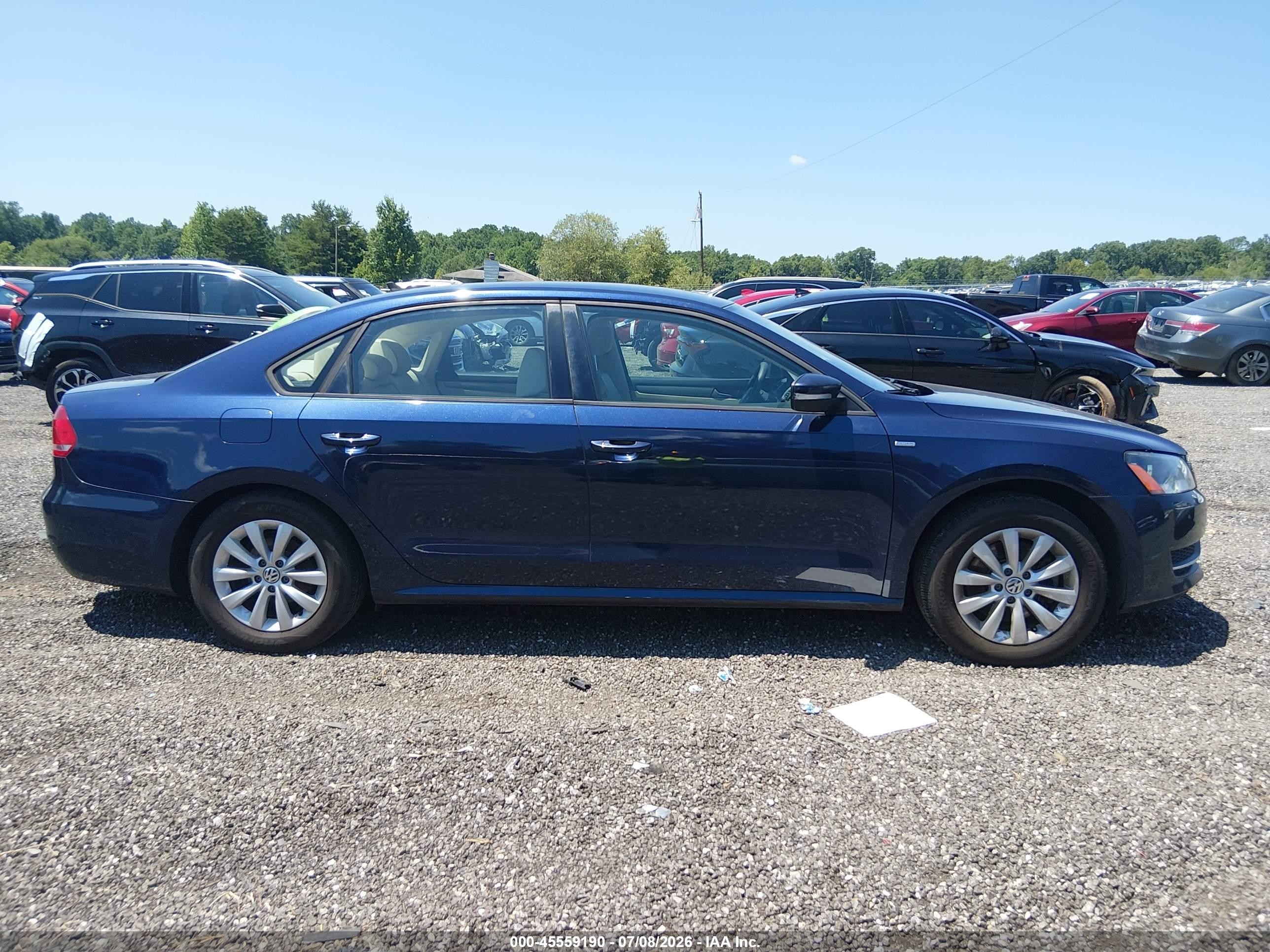2013 Volkswagen Passat 2.5l Wolfsburg Edition Blue vin: 1VWAH7A39DC146977