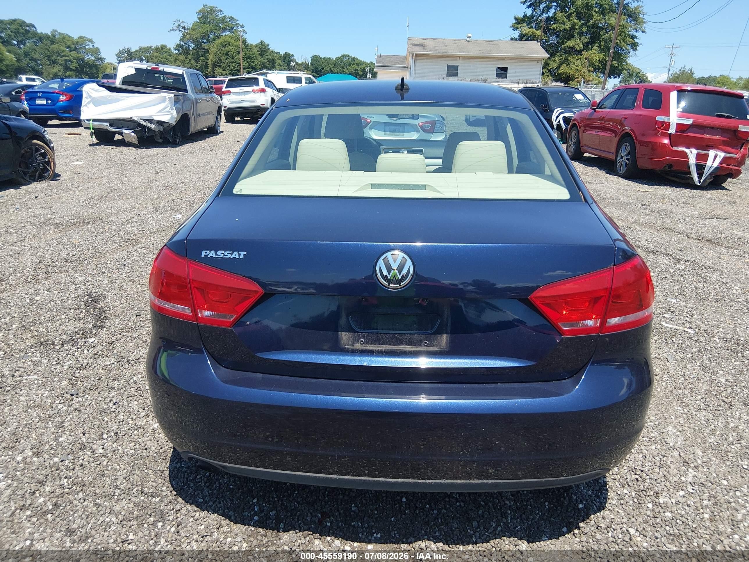 2013 Volkswagen Passat 2.5l Wolfsburg Edition Blue vin: 1VWAH7A39DC146977