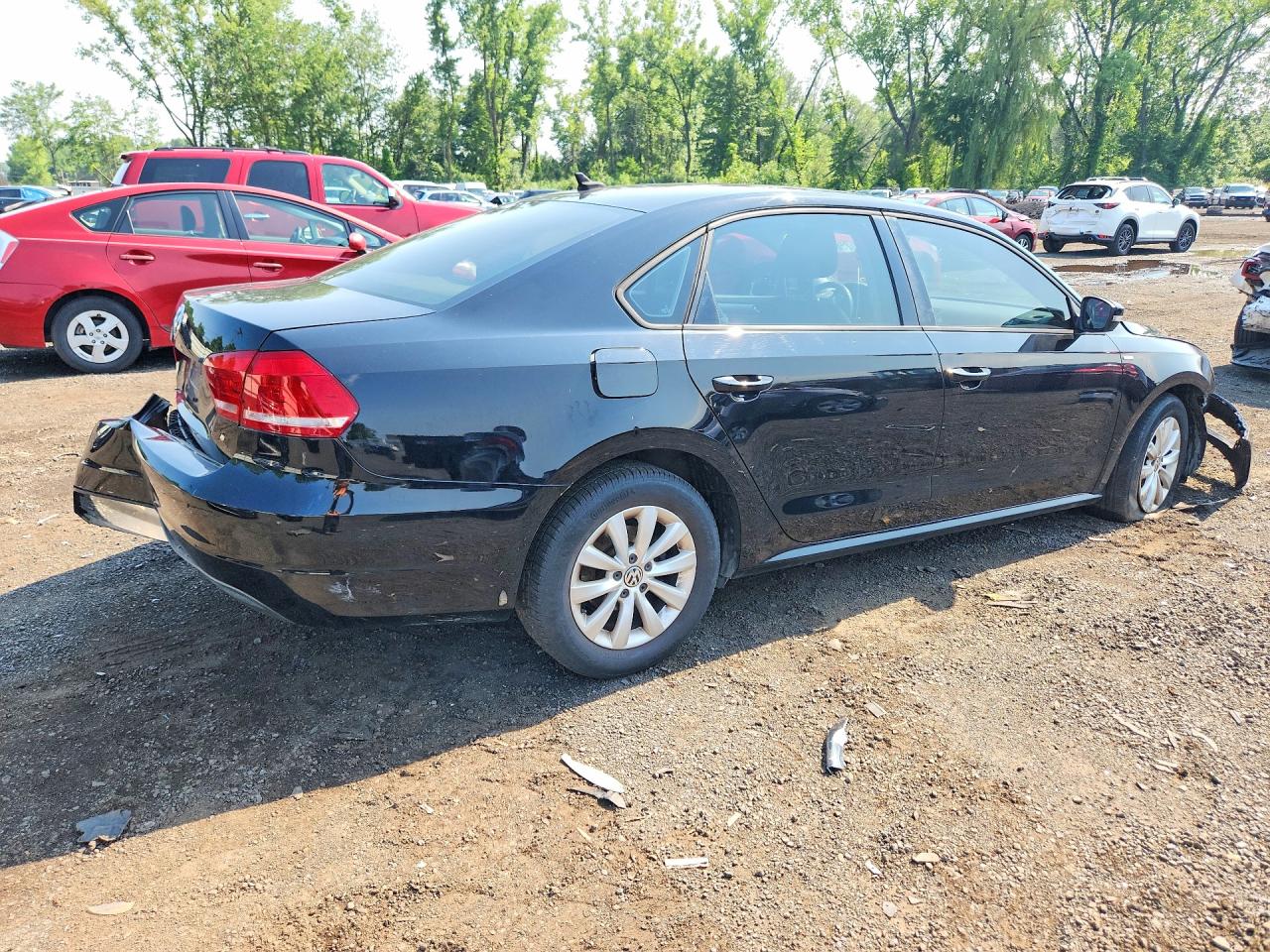 2014 Volkswagen Passat S Black vin: 1VWAH7A3XEC017003