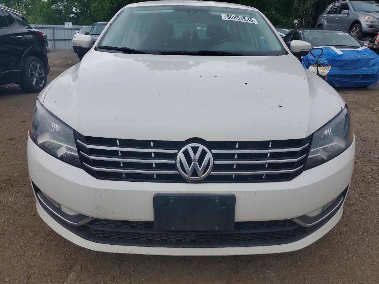 2013 Volkswagen Passat S White vin: 1VWAN7A30DC011606