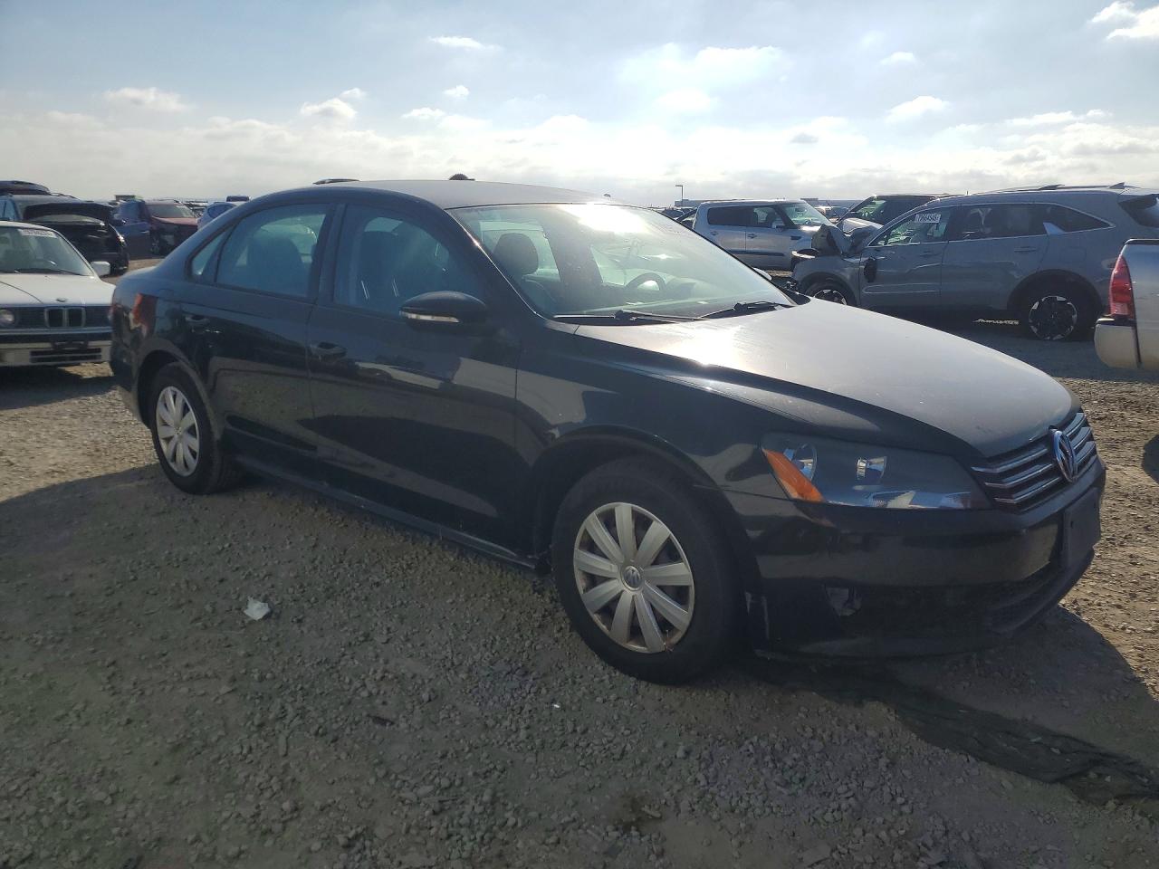 2012 Volkswagen Passat S Black vin: 1VWAP7A30CC056960