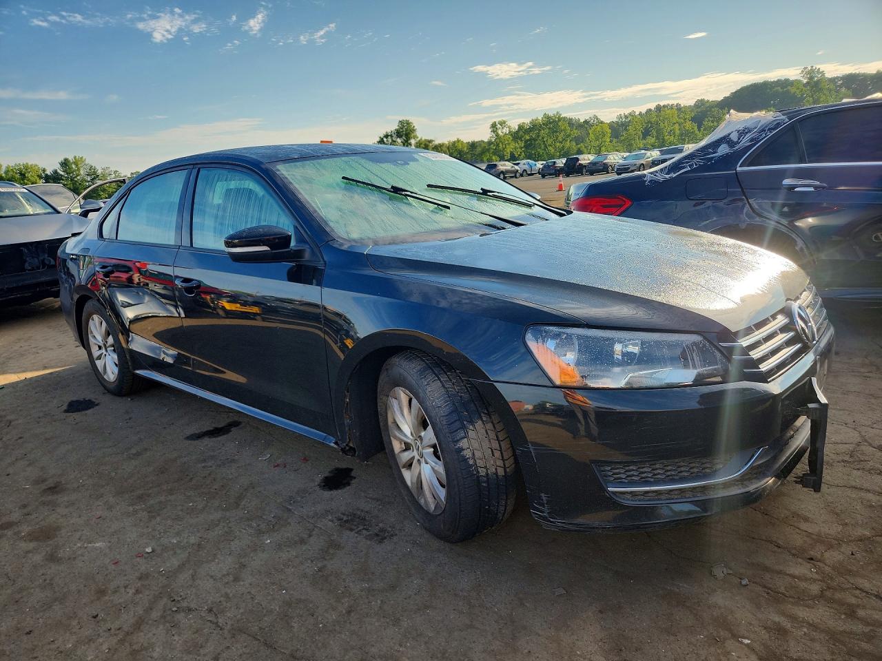 2013 Volkswagen Passat S Black vin: 1VWAP7A30DC032255