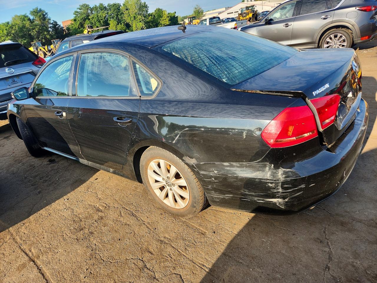 2013 Volkswagen Passat S Black vin: 1VWAP7A30DC032255