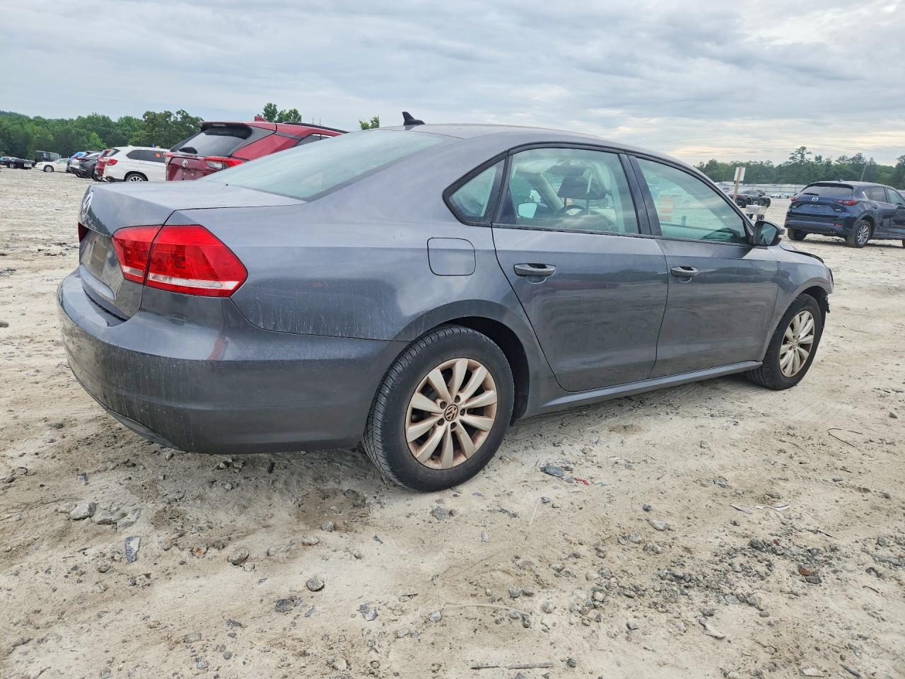 2014 Volkswagen Passat S Gray vin: 1VWAP7A30EC003565