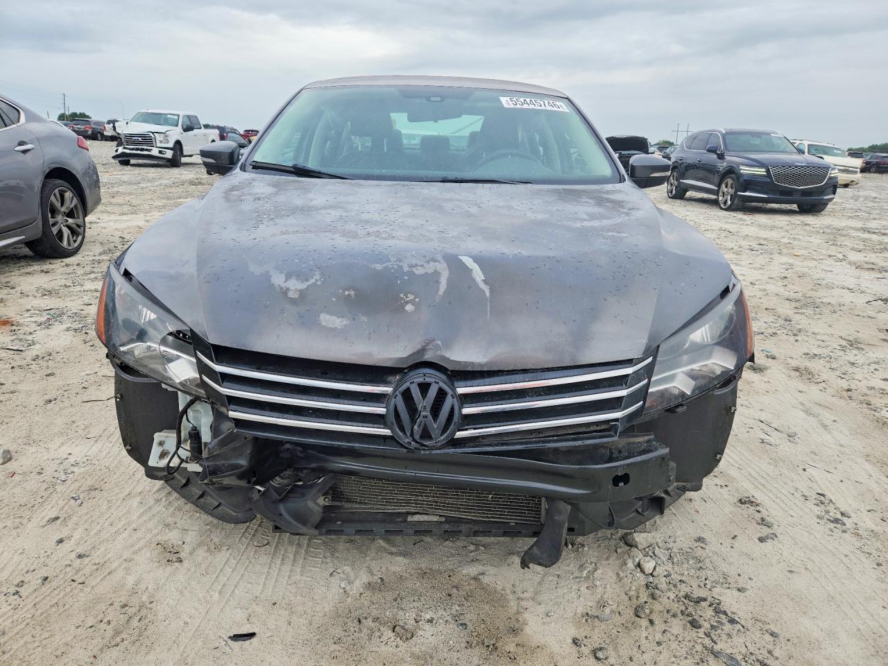 2014 Volkswagen Passat S Gray vin: 1VWAP7A30EC003565