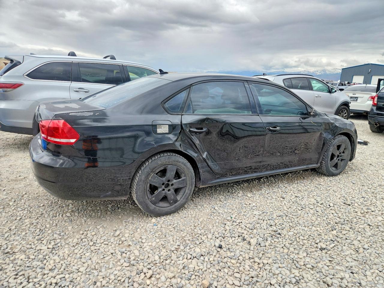 2014 Volkswagen Passat S Черный vin: 1VWAP7A30EC012668