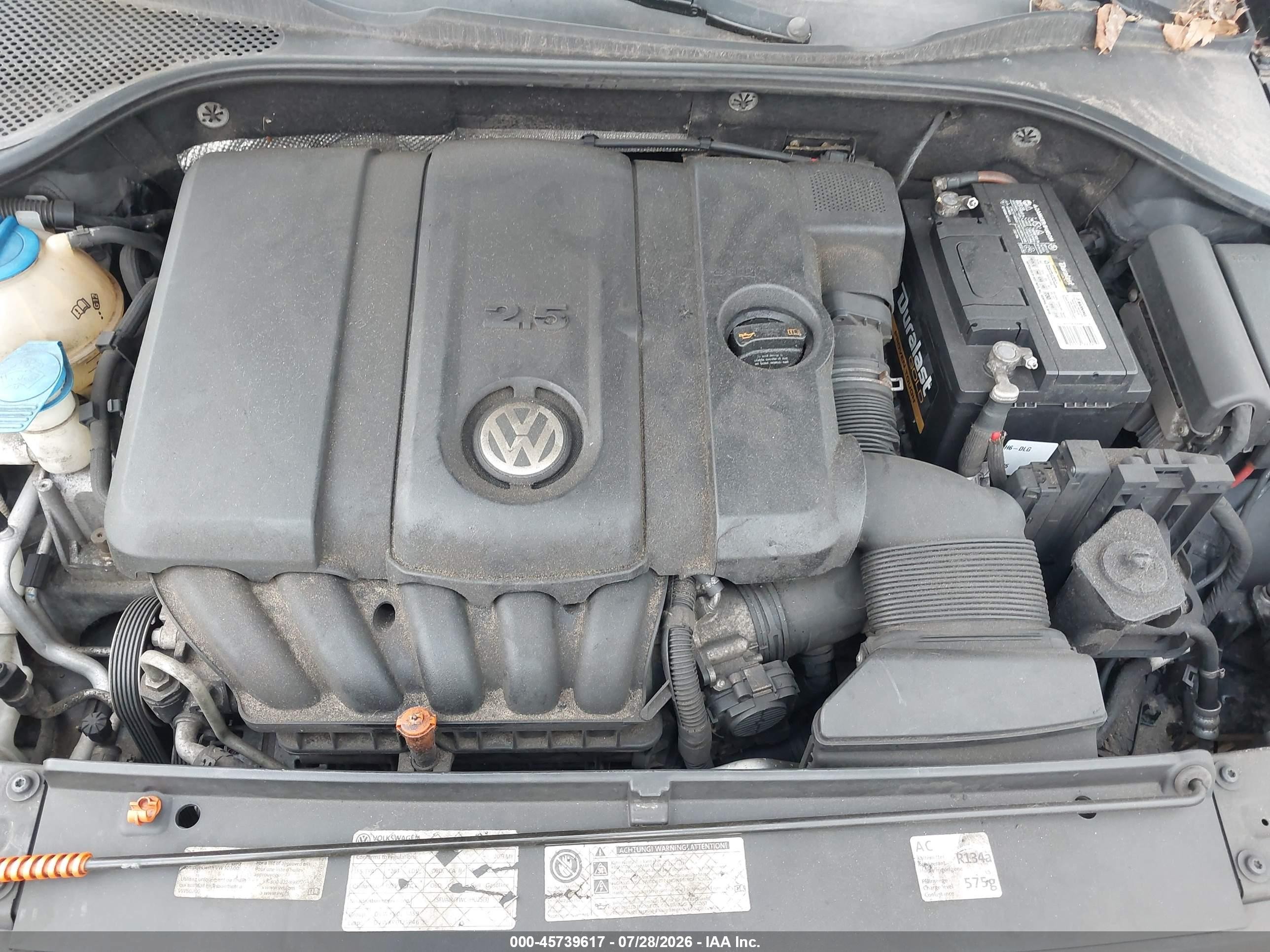 2013 Volkswagen Passat 2.5l S Black vin: 1VWAP7A31DC013908