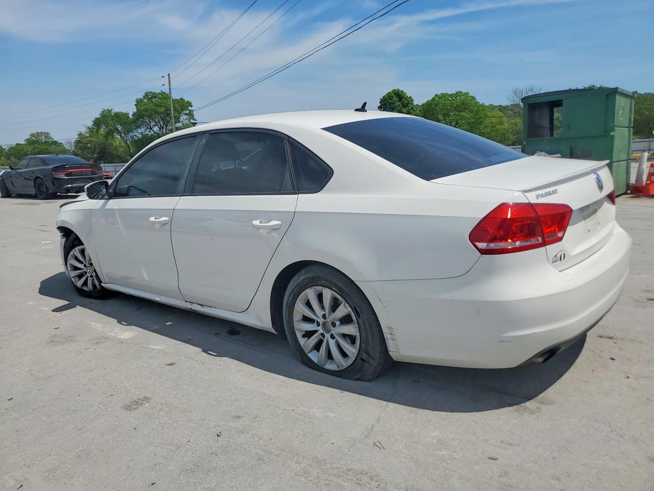 2013 Volkswagen Passat S White vin: 1VWAP7A31DC104676