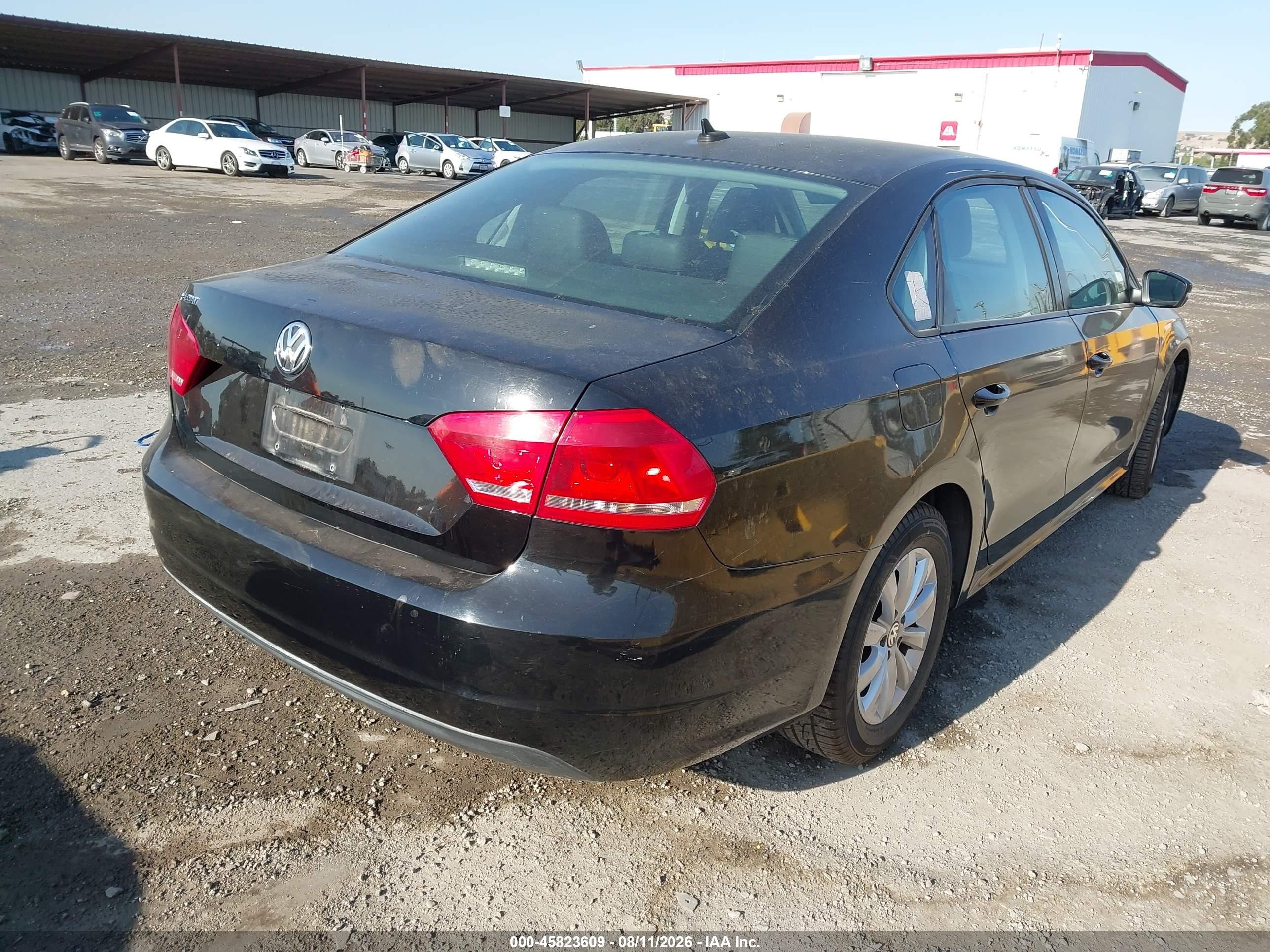 2014 Volkswagen Passat 2.5l Wolfsburg Edition Black vin: 1VWAP7A31EC007284