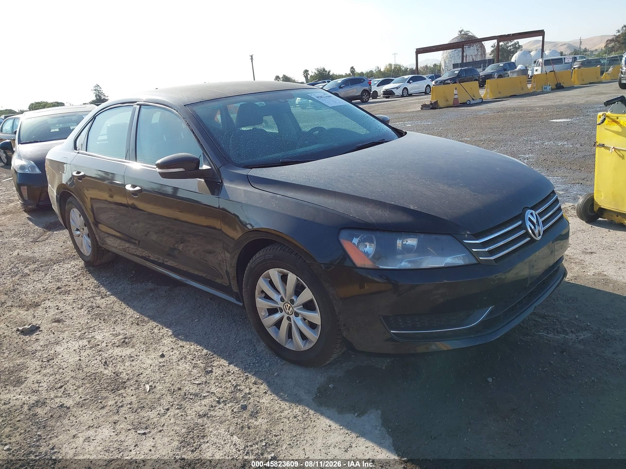 2014 Volkswagen Passat 2.5l Wolfsburg Edition Black vin: 1VWAP7A31EC007284