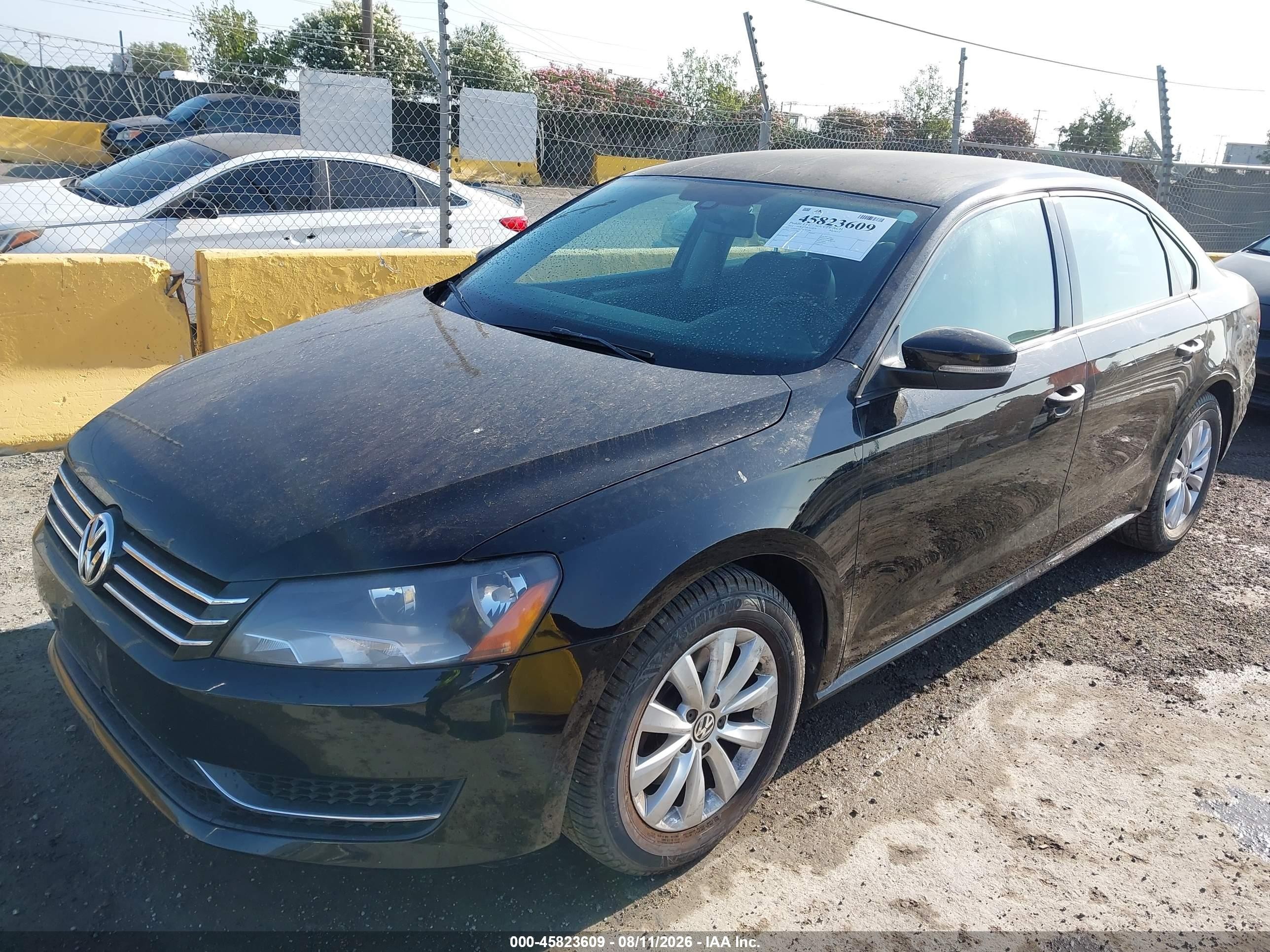 2014 Volkswagen Passat 2.5l Wolfsburg Edition Black vin: 1VWAP7A31EC007284