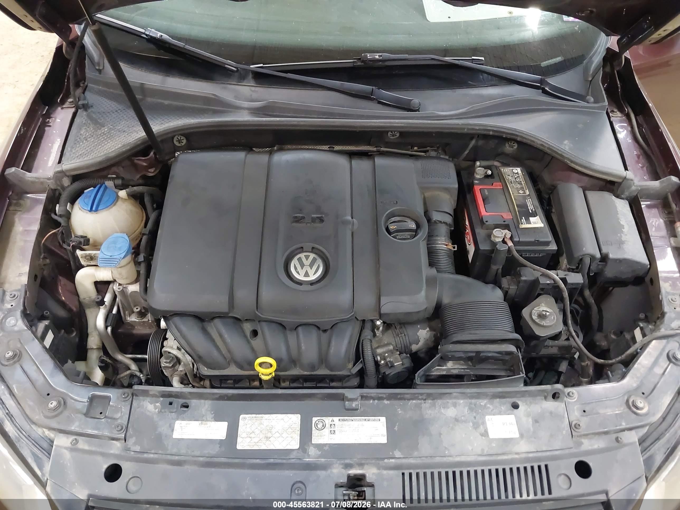 2014 Volkswagen Passat 2.5l S Purple vin: 1VWAP7A31EC012209