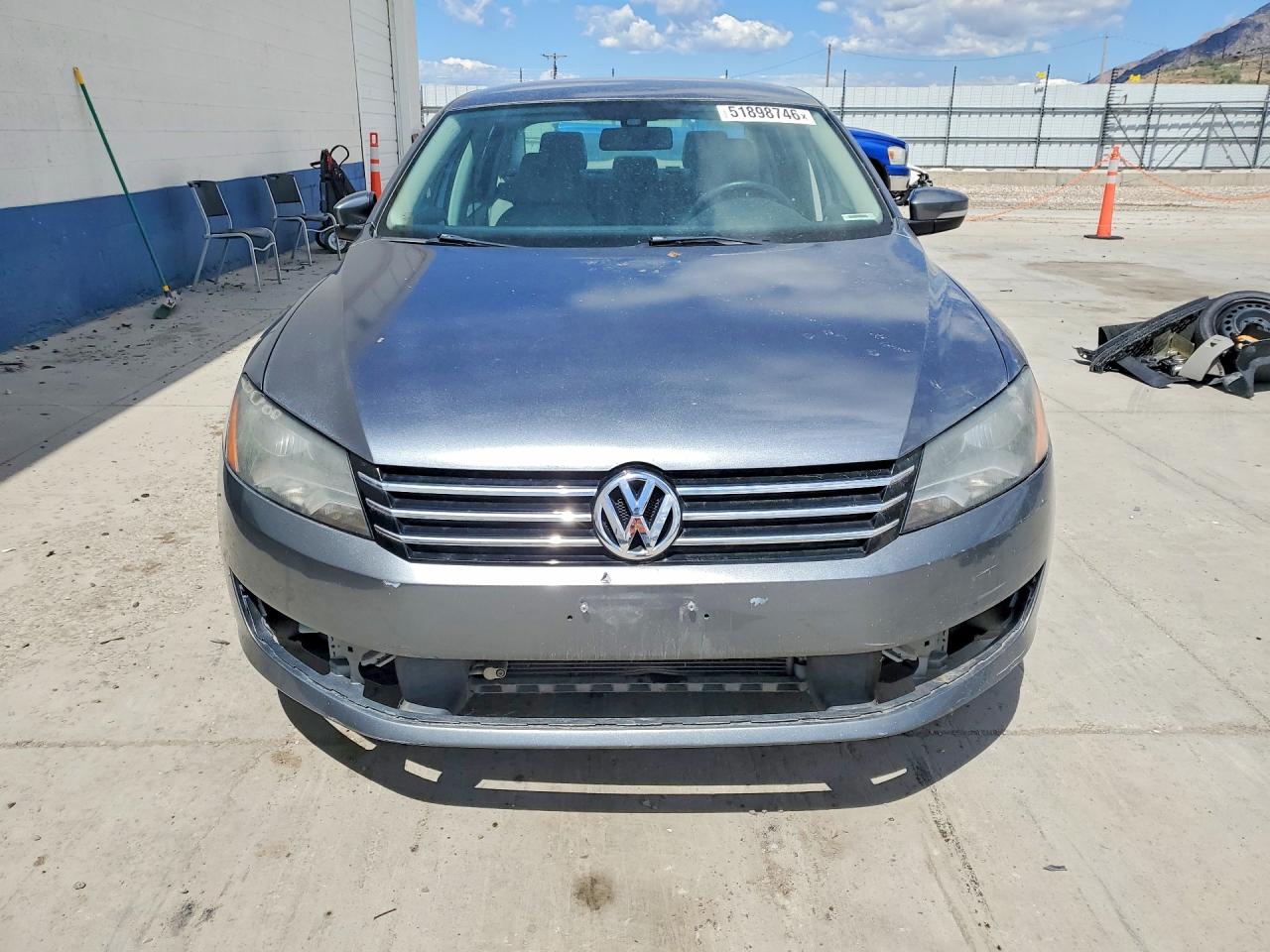 2014 Volkswagen Passat S Gray vin: 1VWAP7A31EC016597