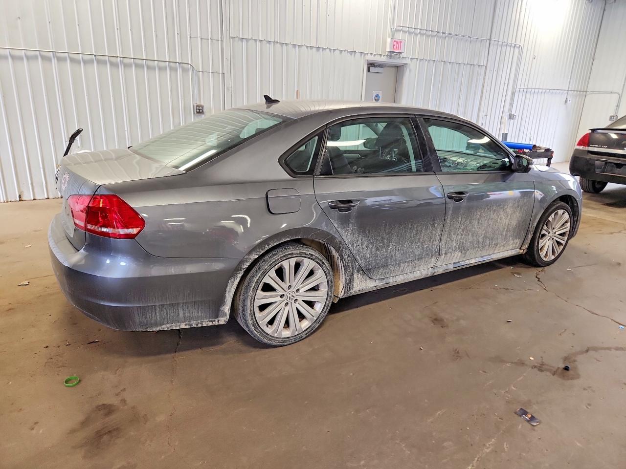 2014 Volkswagen Passat S Gray vin: 1VWAP7A31EC025543