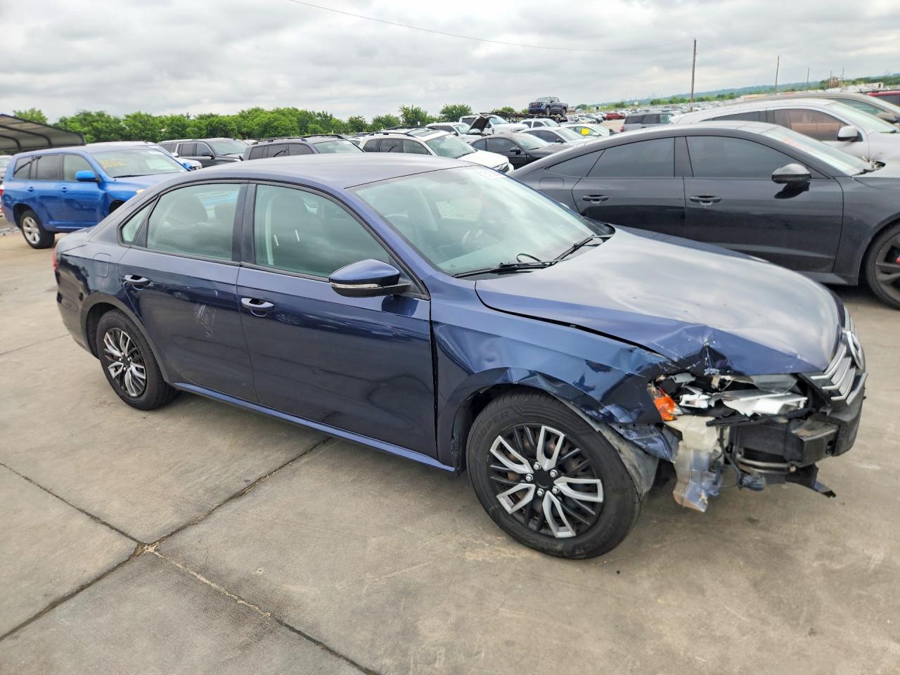 2012 Volkswagen Passat S Blue vin: 1VWAP7A32CC016511